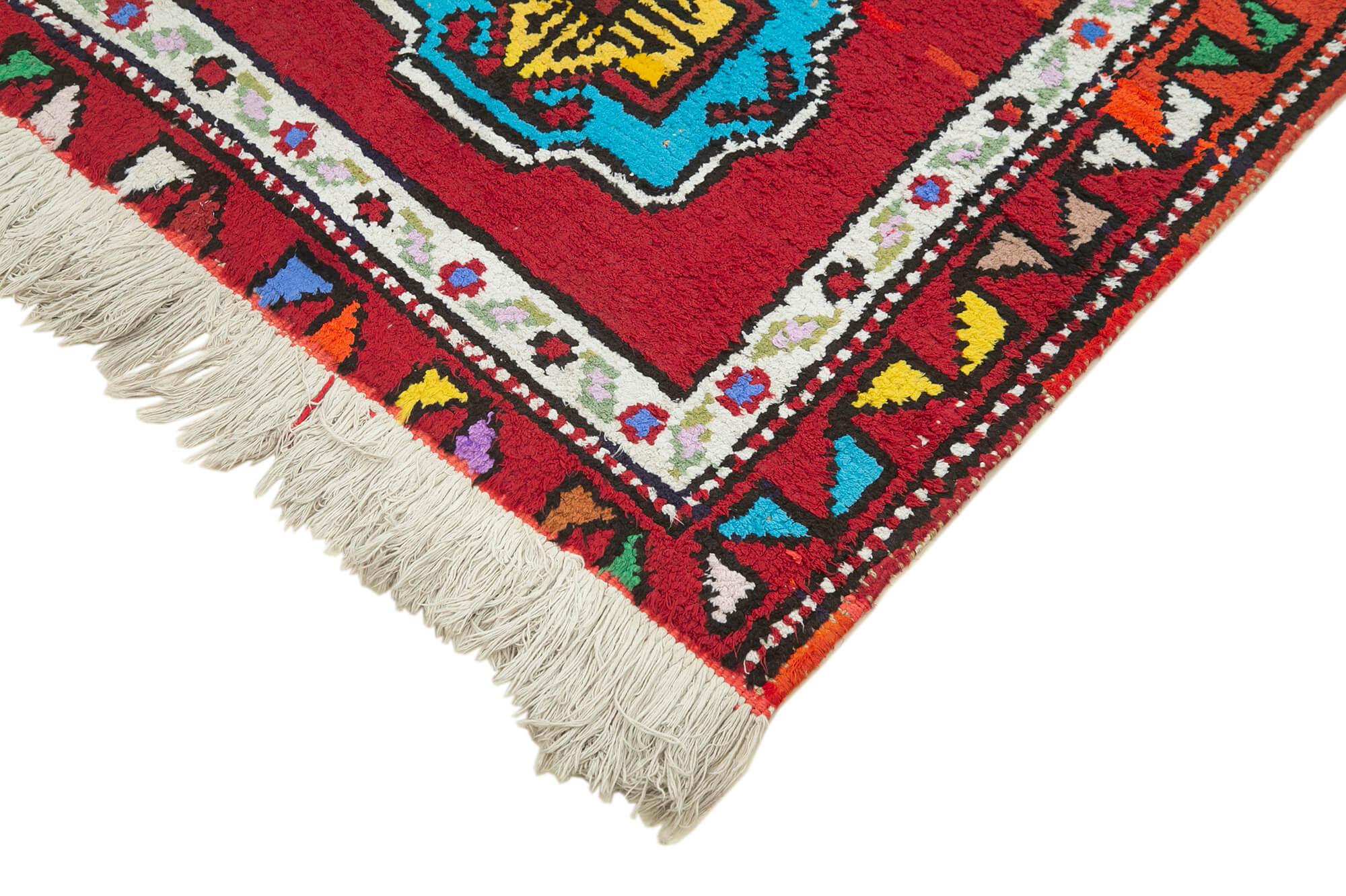 3 x 12 Red Boho Runner Rugs - 3093