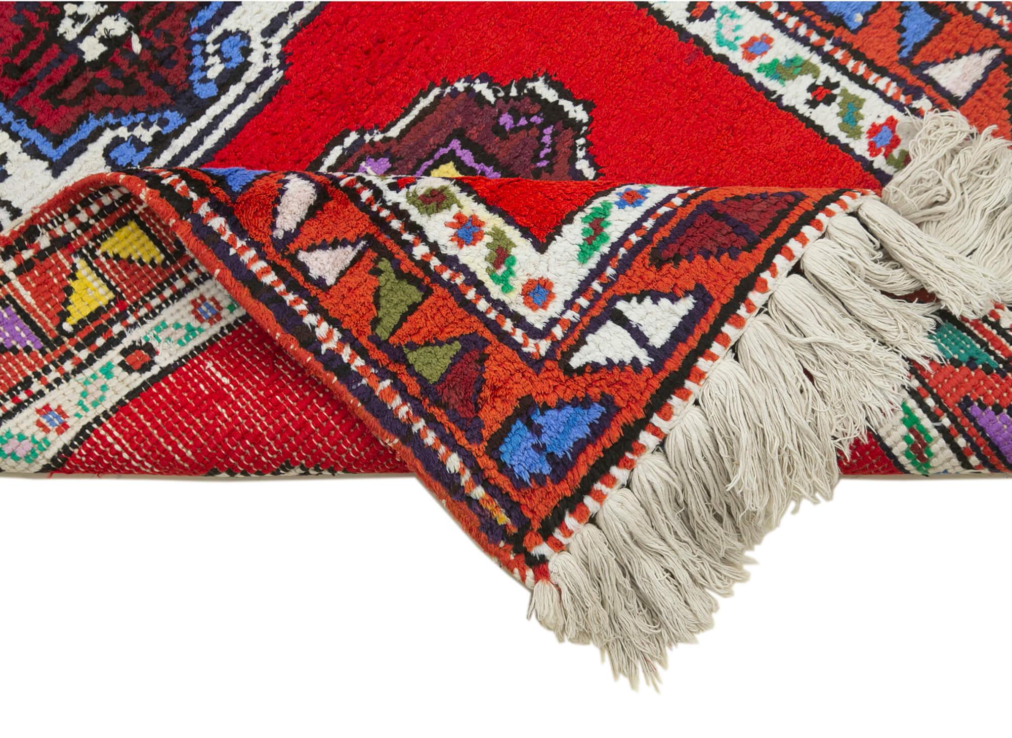 3 x 12 Red Boho Runner Rugs - 3093