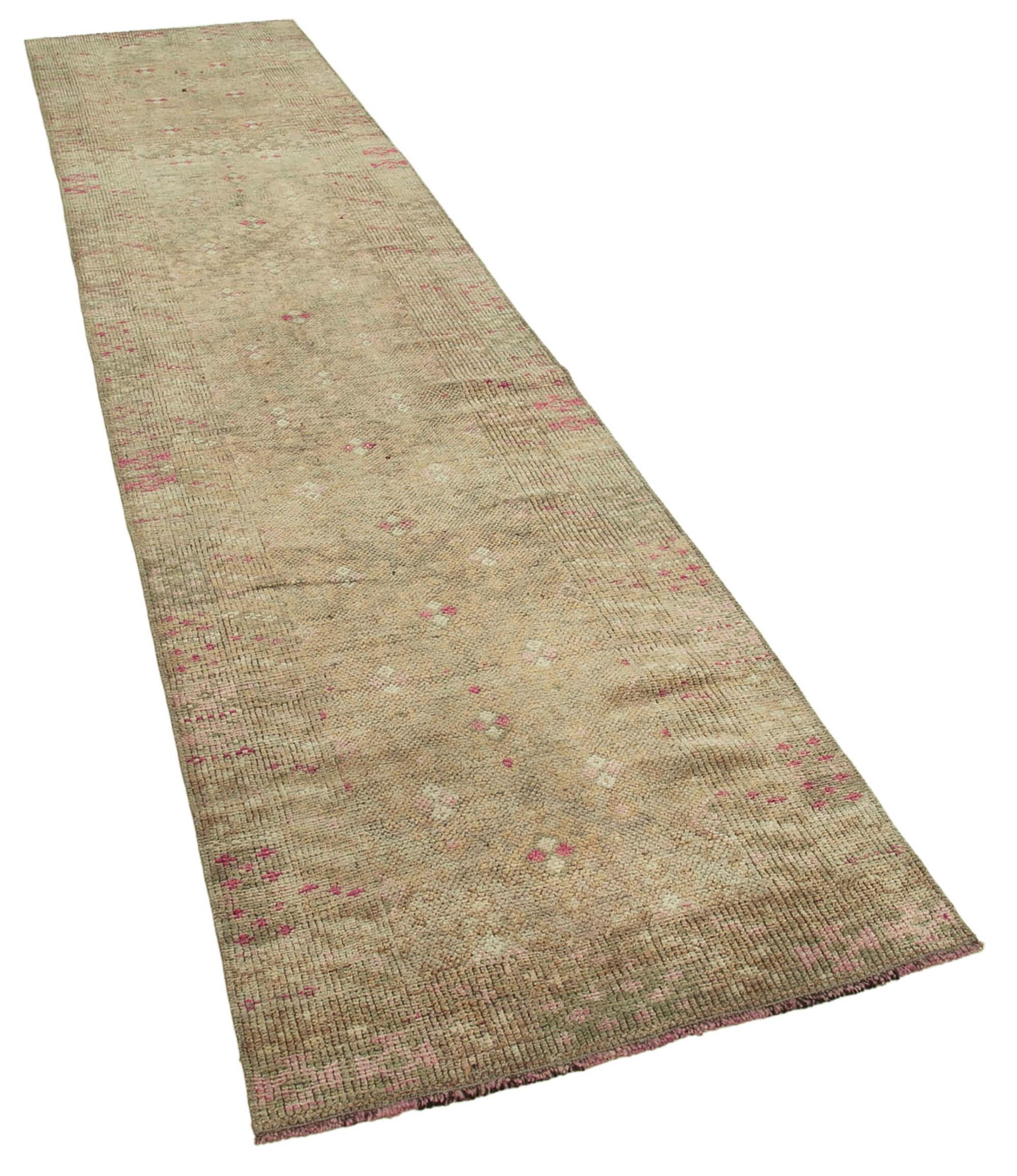 3 x 12 Beige Boho Runner Rugs - 3096