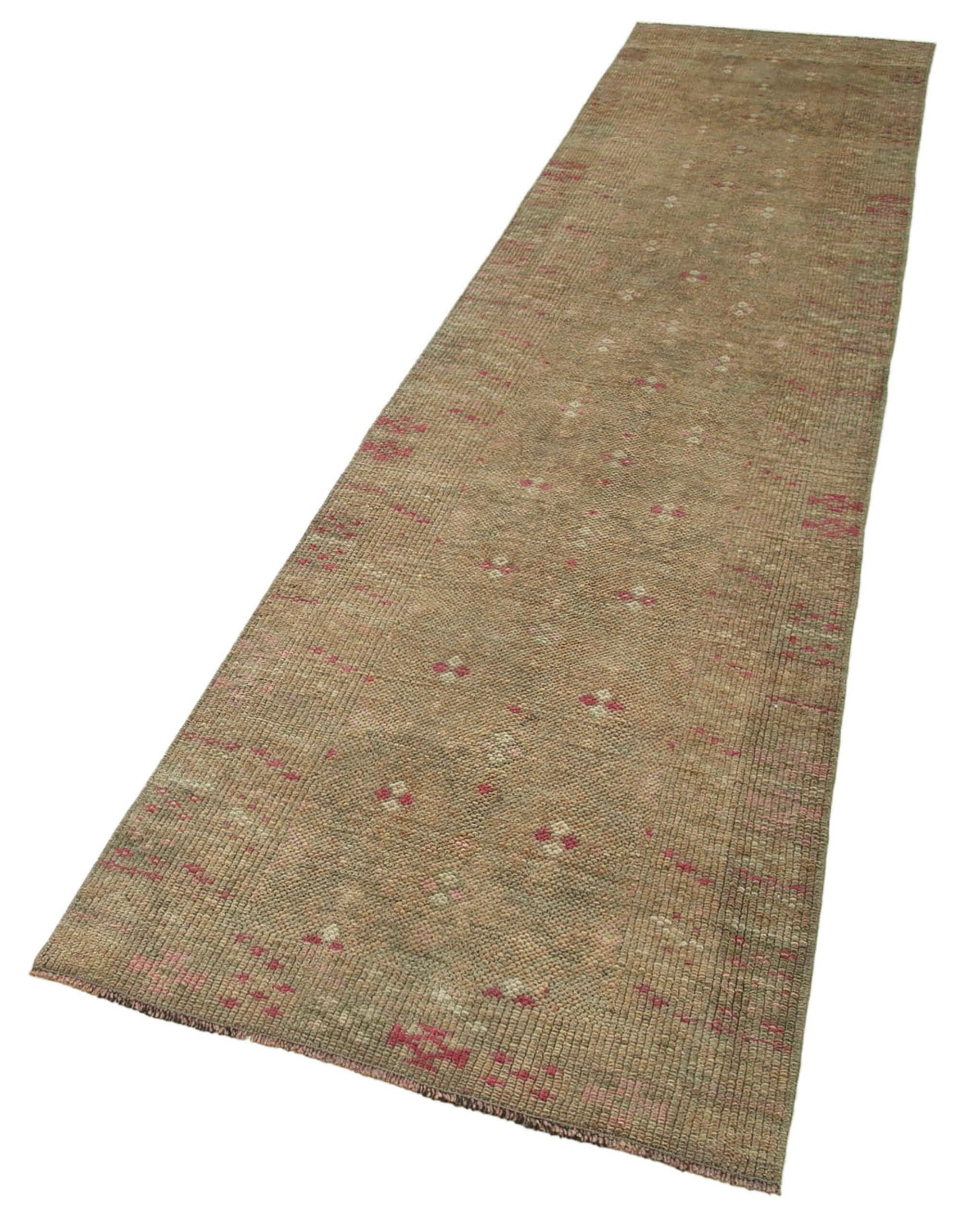 3 x 12 Beige Boho Runner Rugs - 3096