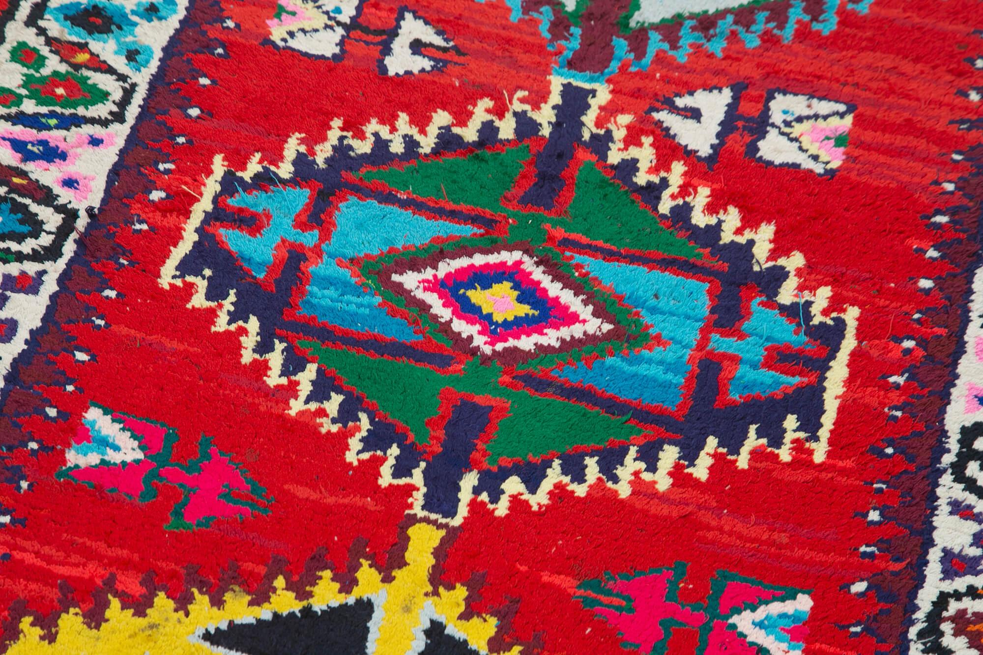 3 x 12 Red Boho Runner Rugs - 3101