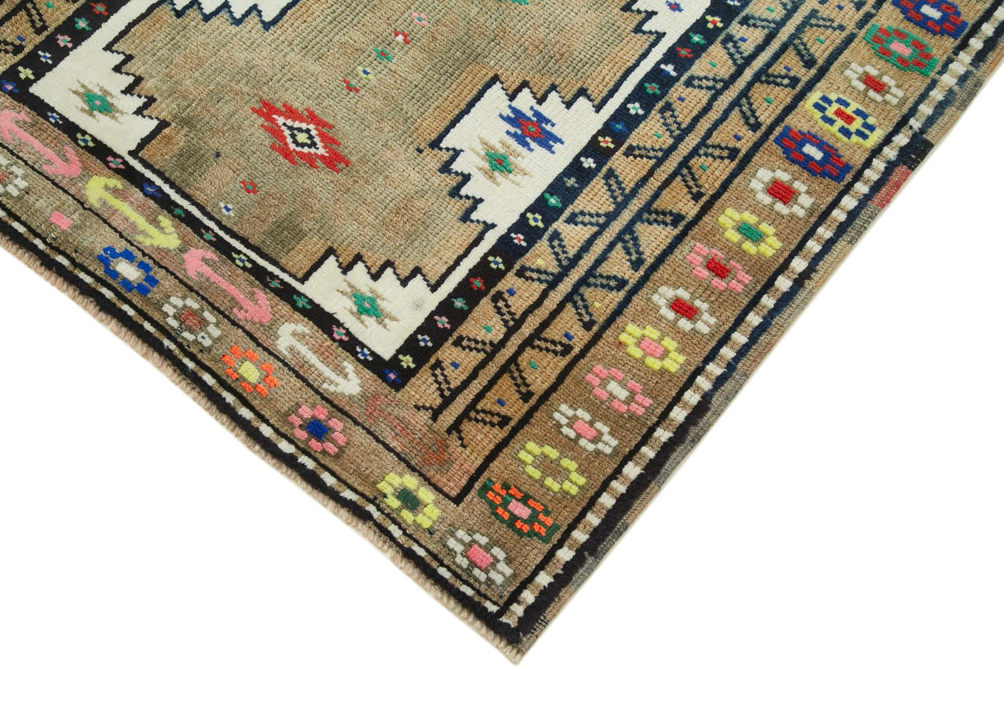 3 x 12 Beige Boho Runner Rugs - 3103