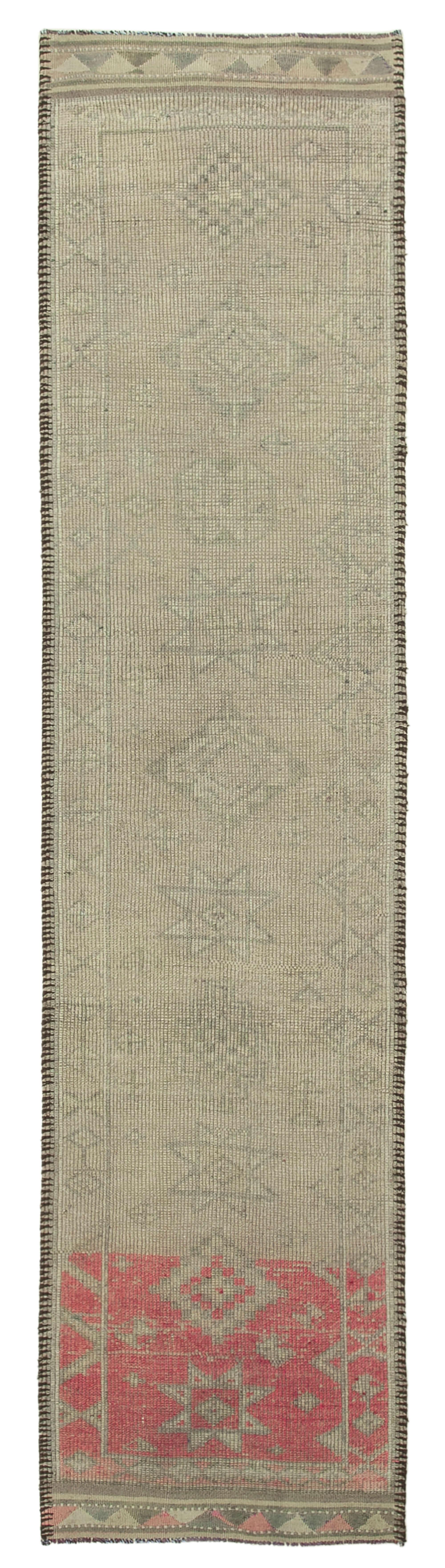 3 x 12 Beige Boho Runner Rugs - 3105