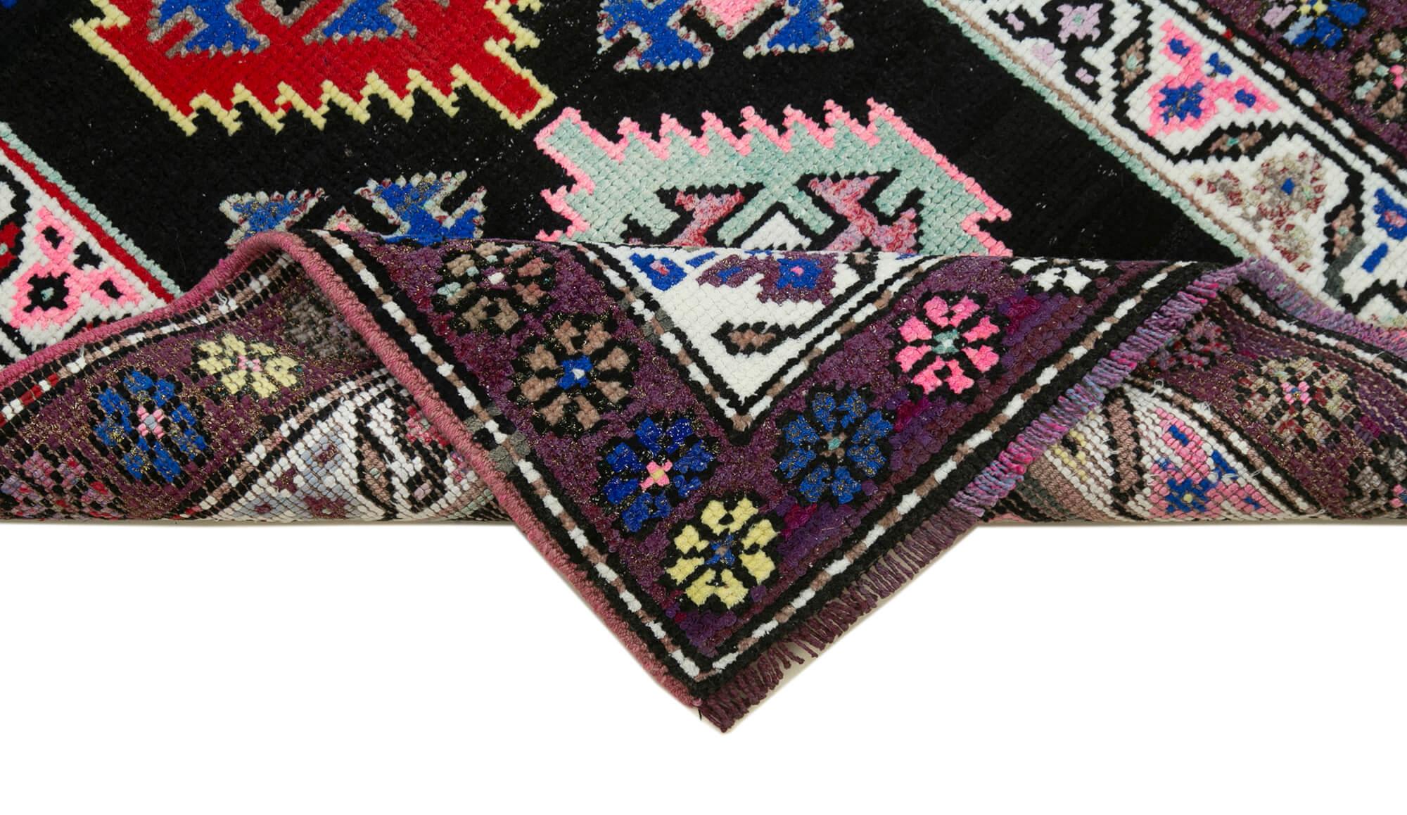 3 x 13 Purple Boho Runner Rugs - 3106