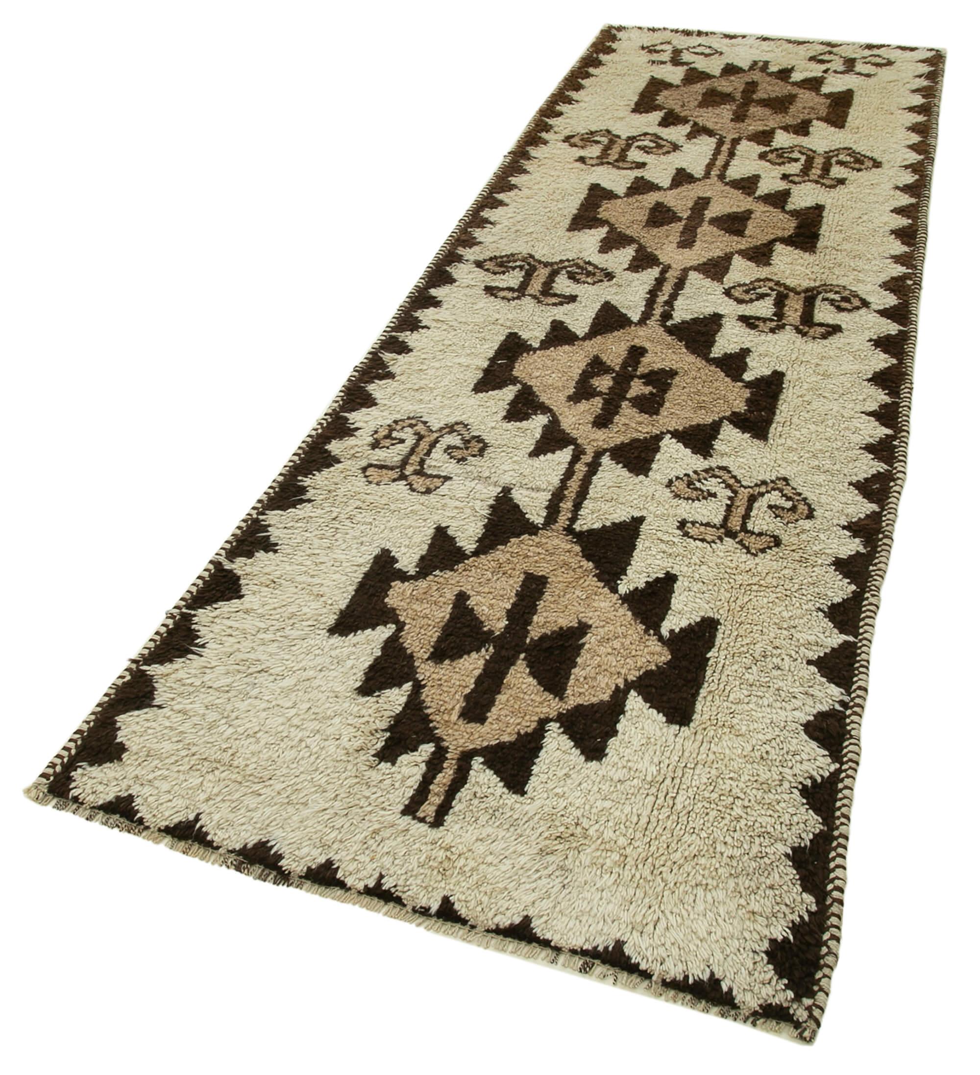 3 x 10 Beige Boho Runner Rugs - 3107