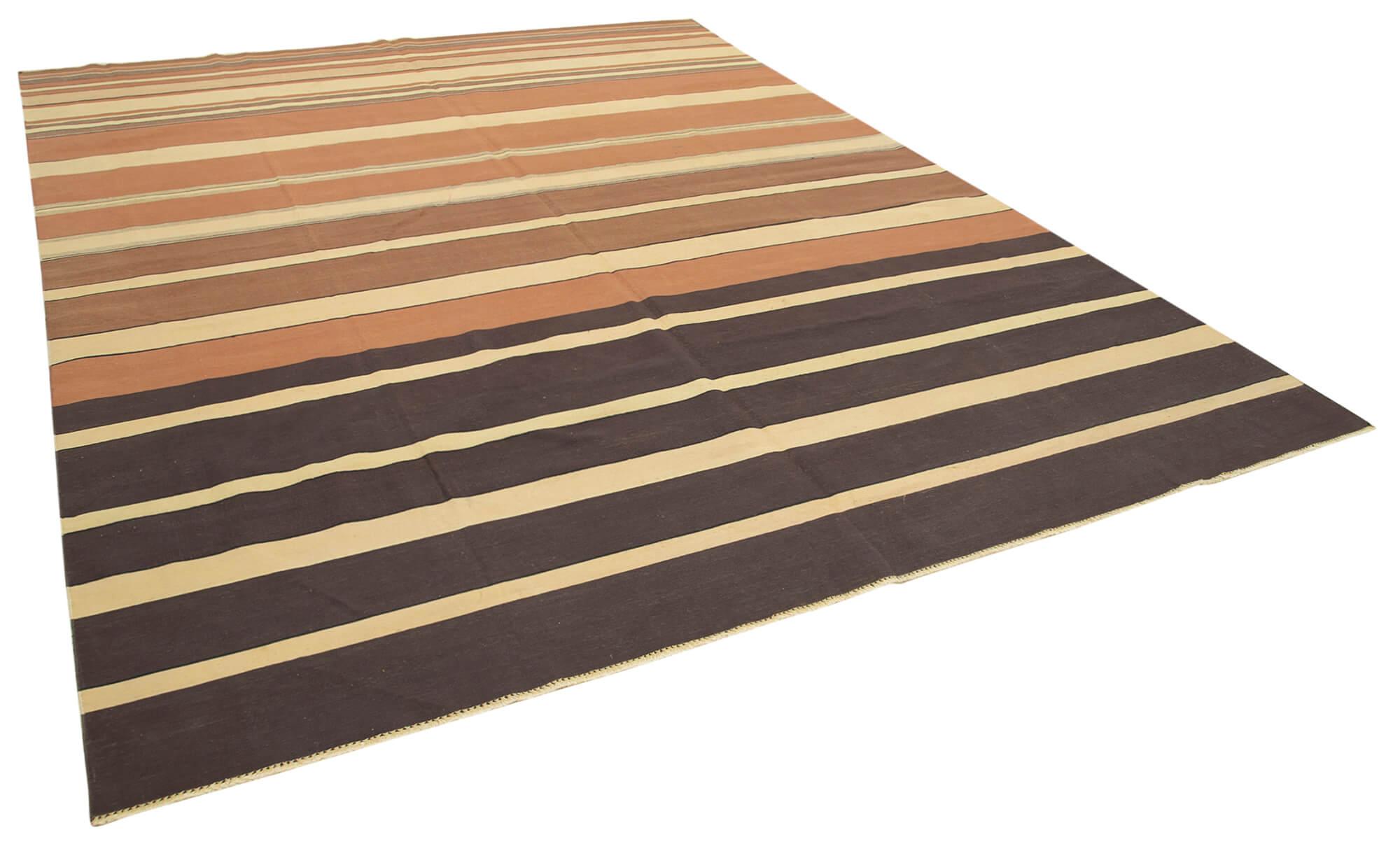 9 x 12 Brown Dhurrie Rug - 3110