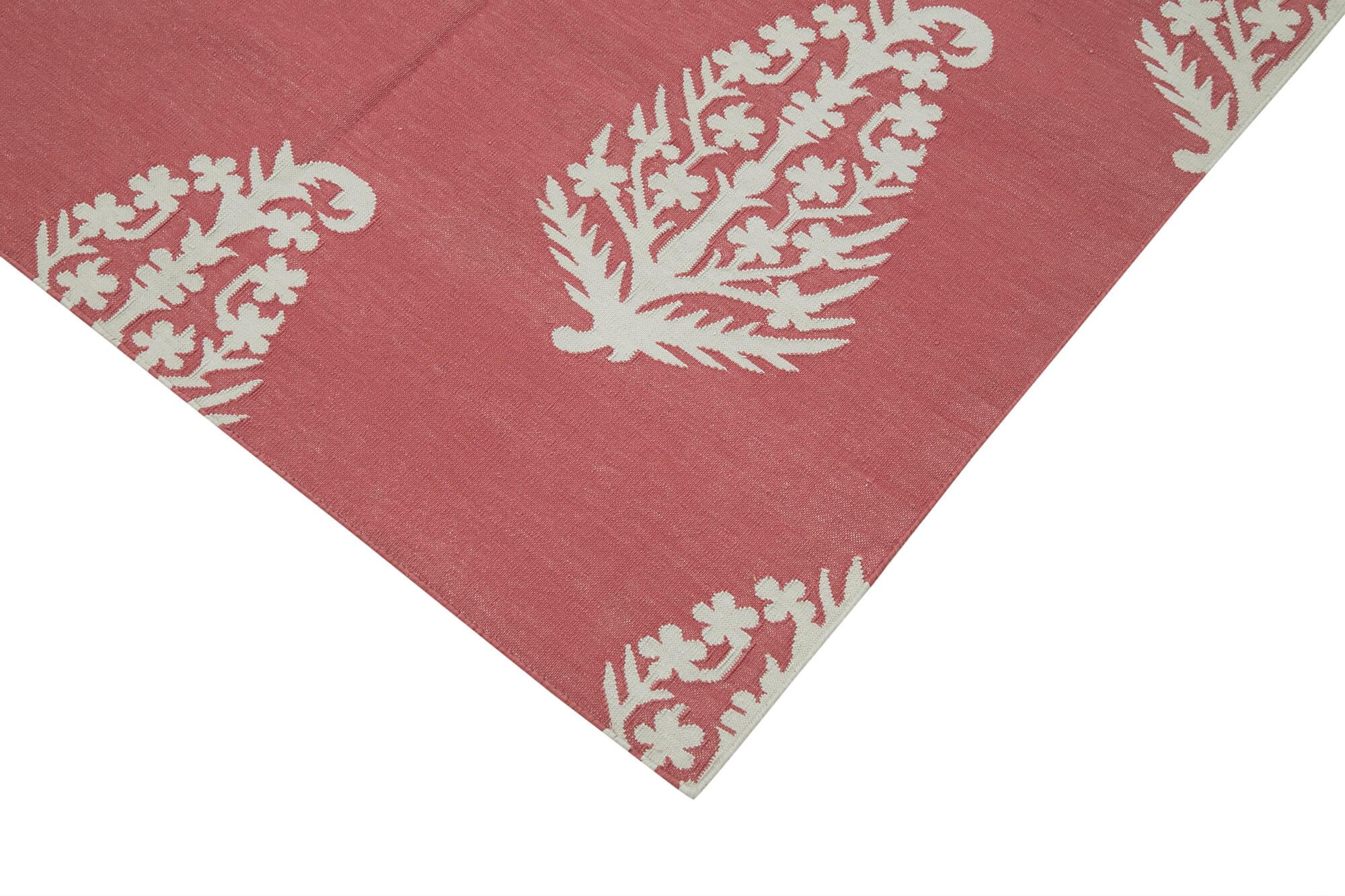 4 x 5 Red Dhurrie Rug - 3111