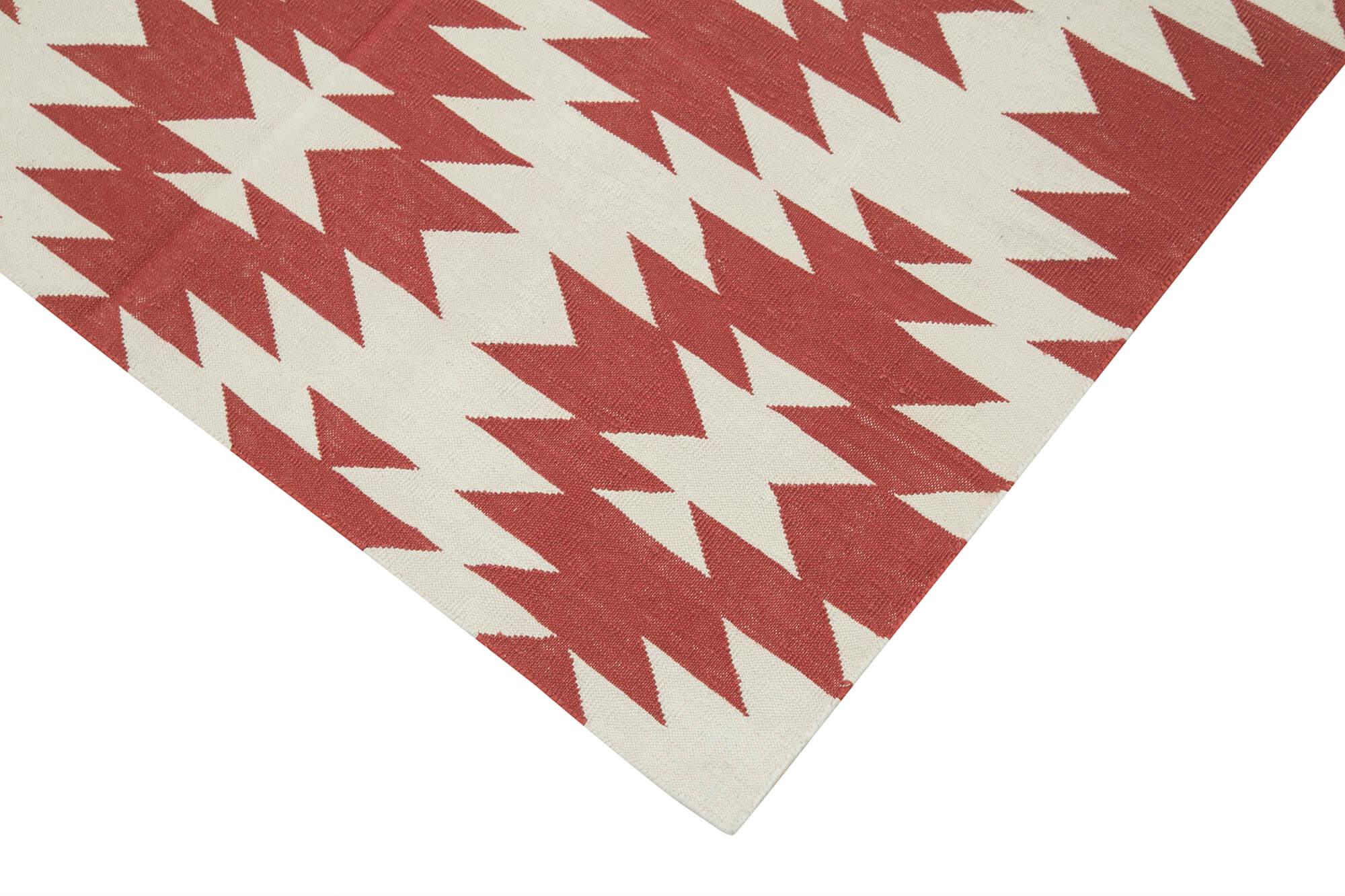 3 x 5 Red Dhurrie Rug - 3113