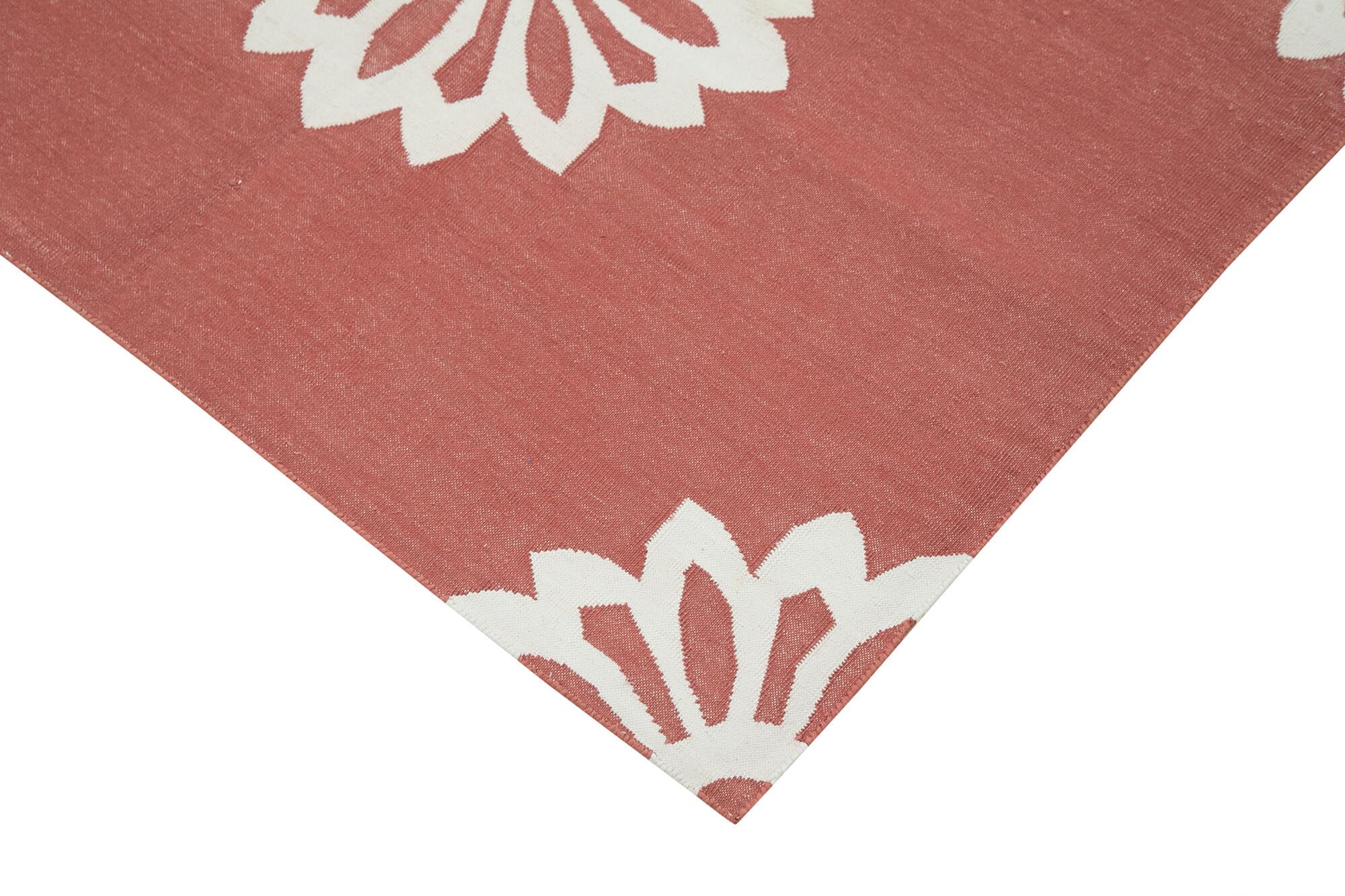 3 x 5 Red Dhurrie Rug - 3117