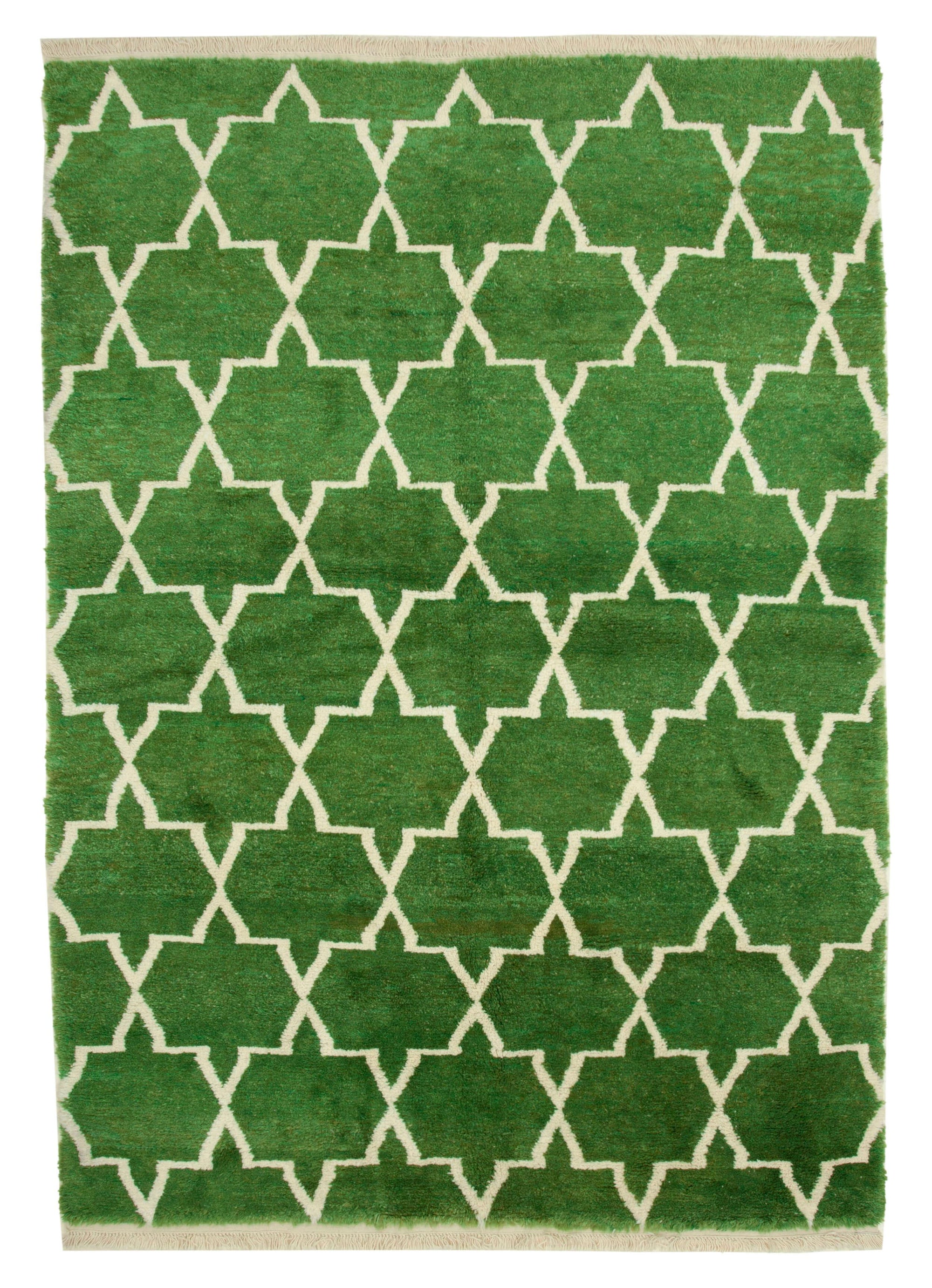 8 x 11 Green Moroccan Rug - 3124