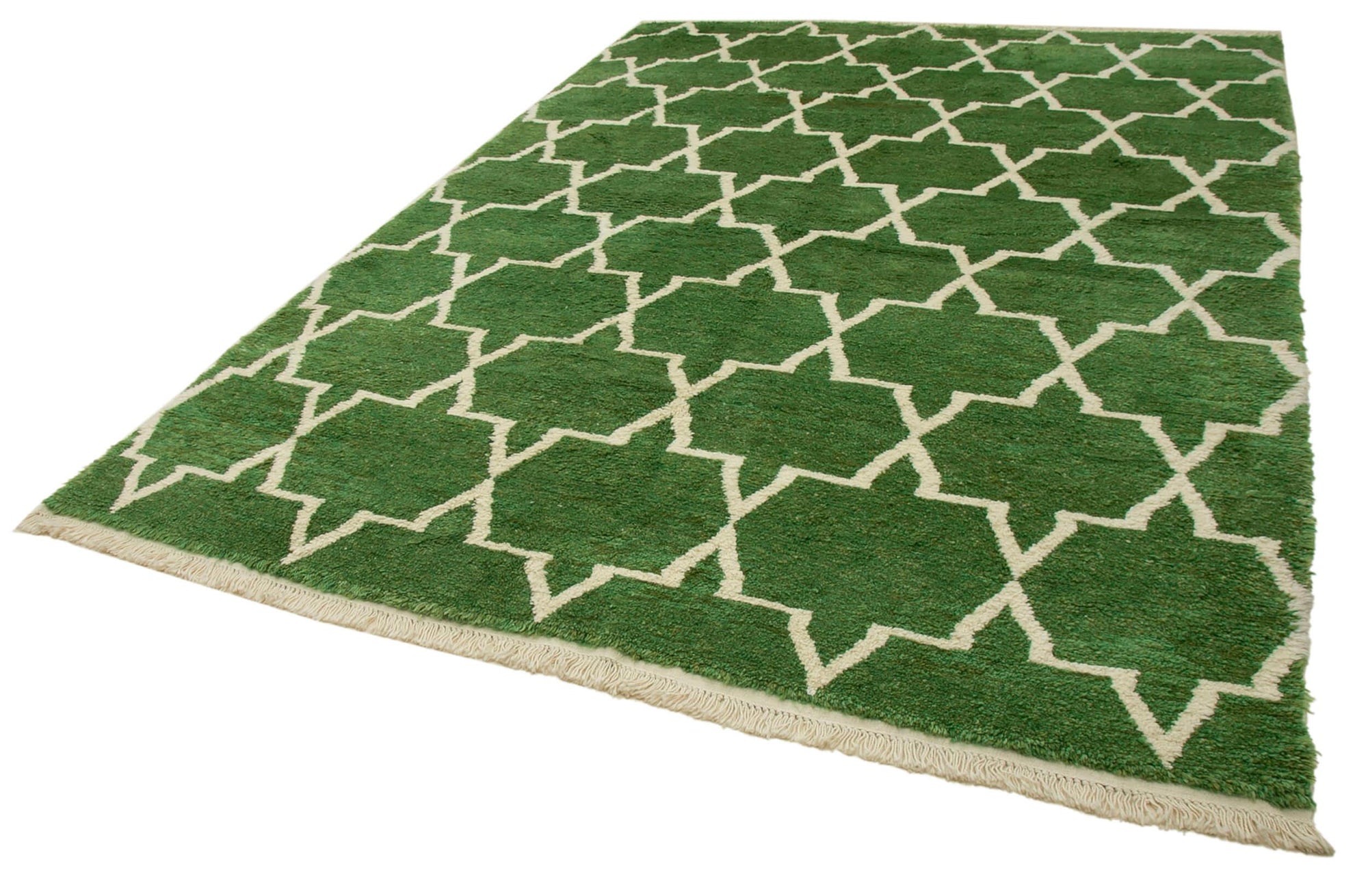 8 x 11 Green Moroccan Rug - 3124