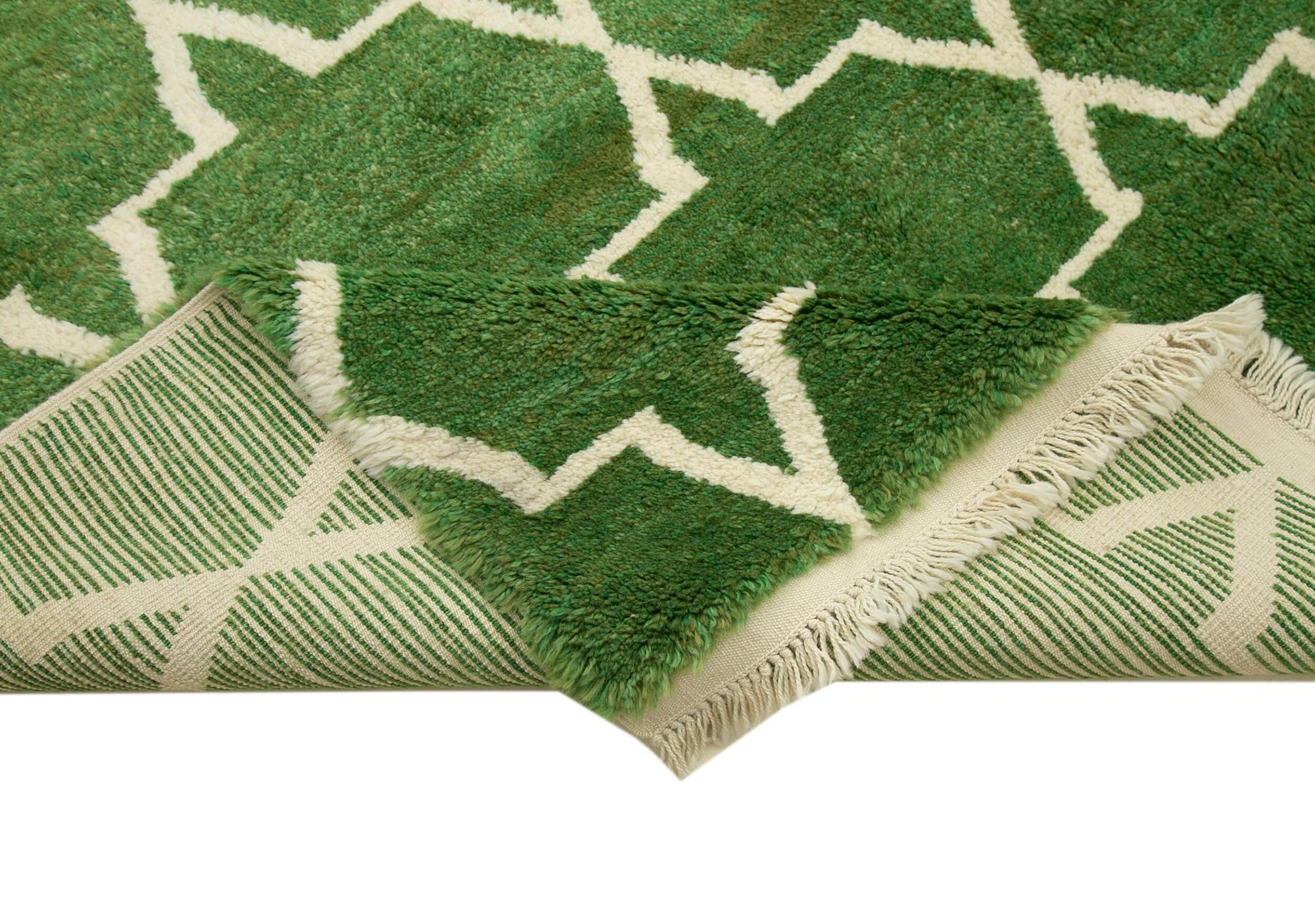 8 x 11 Green Moroccan Rug - 3124