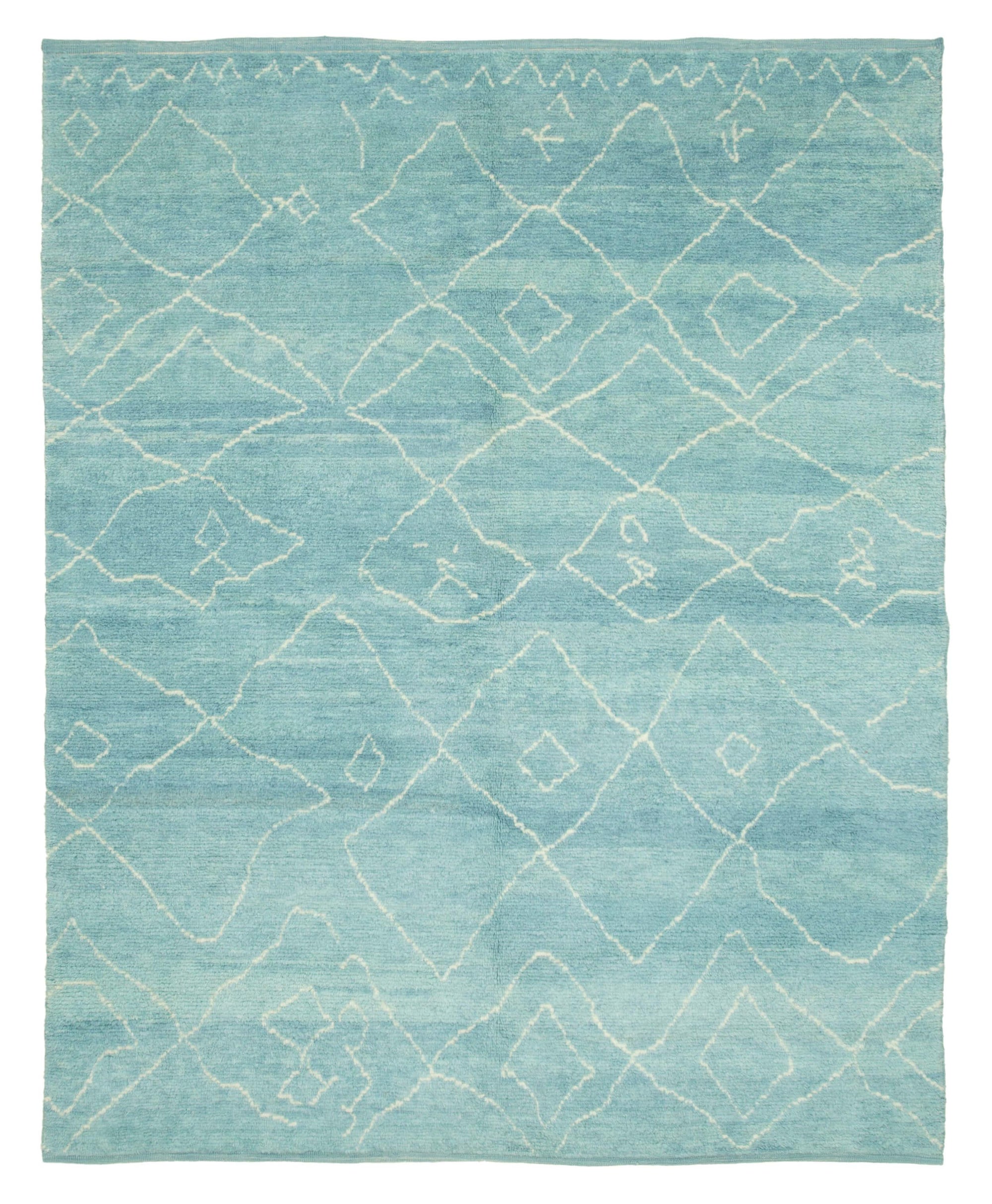 8 x 10 Blue Moroccan Rug - 3129