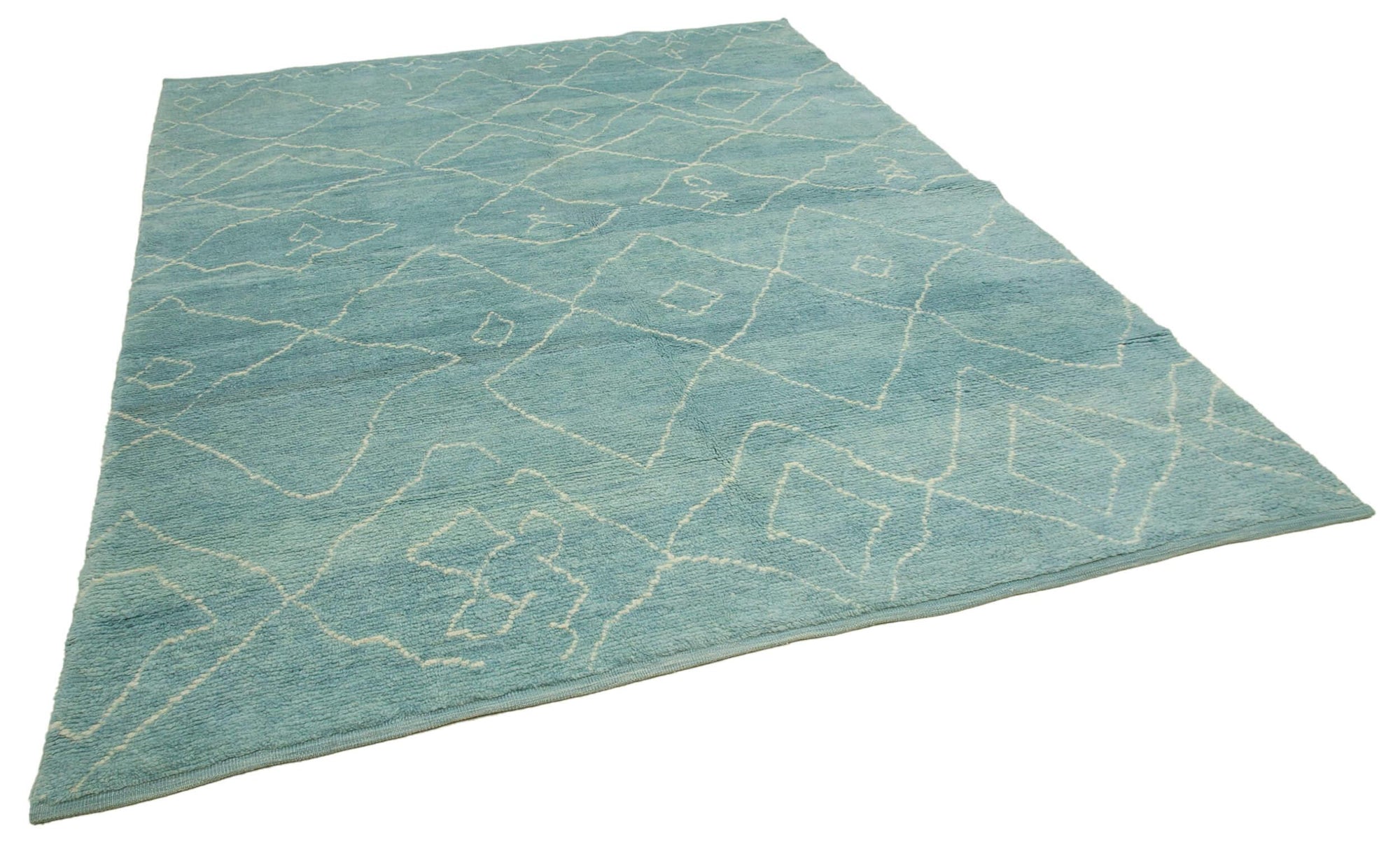 8 x 10 Blue Moroccan Rug - 3129