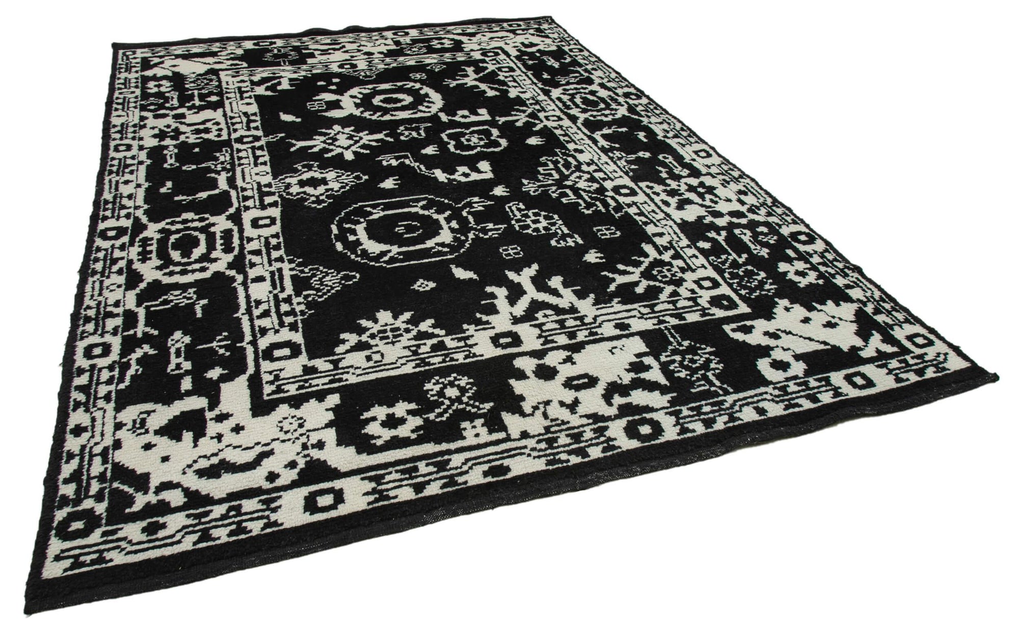 7 x 10 Black Moroccan Rug - 3130