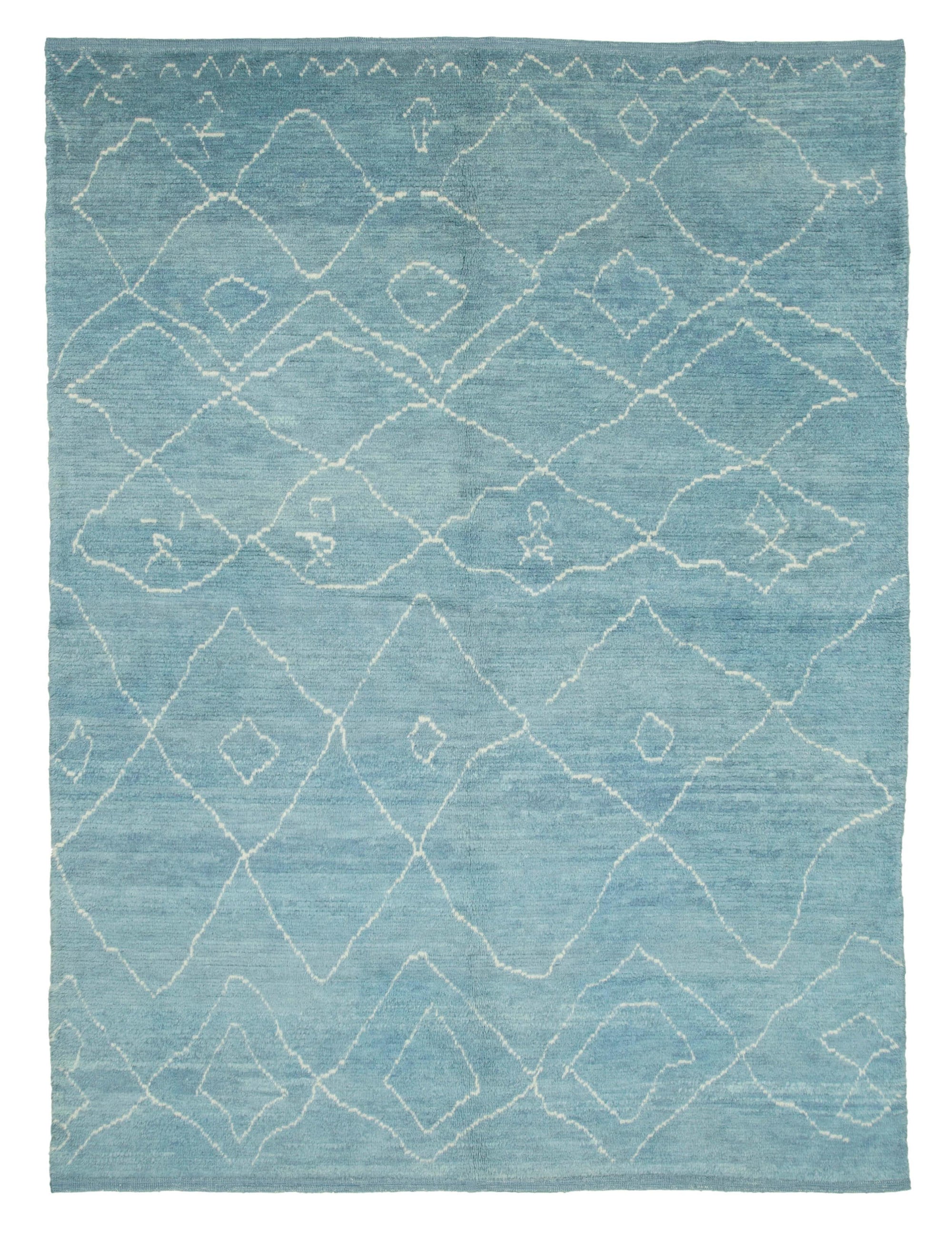 8 x 10 Blue Moroccan Rug - 3131