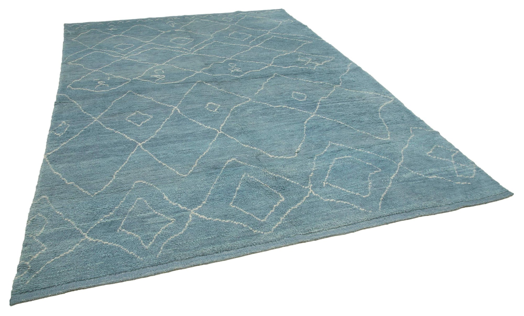 8 x 10 Blue Moroccan Rug - 3131