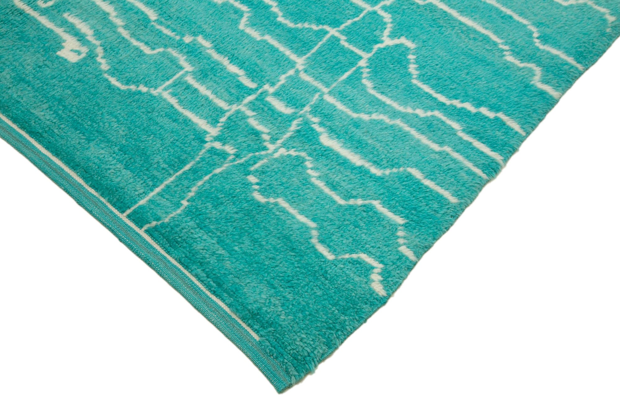 7 x 11 Turquoise Moroccan Rug - 3144