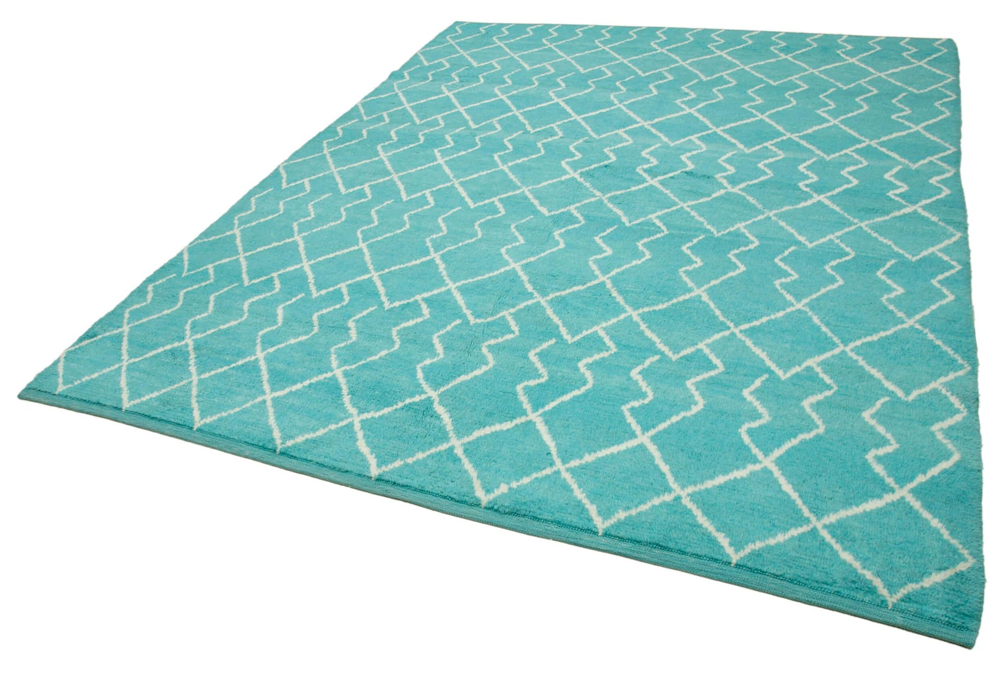 7 x 9 Turquoise Moroccan Rug - 3148