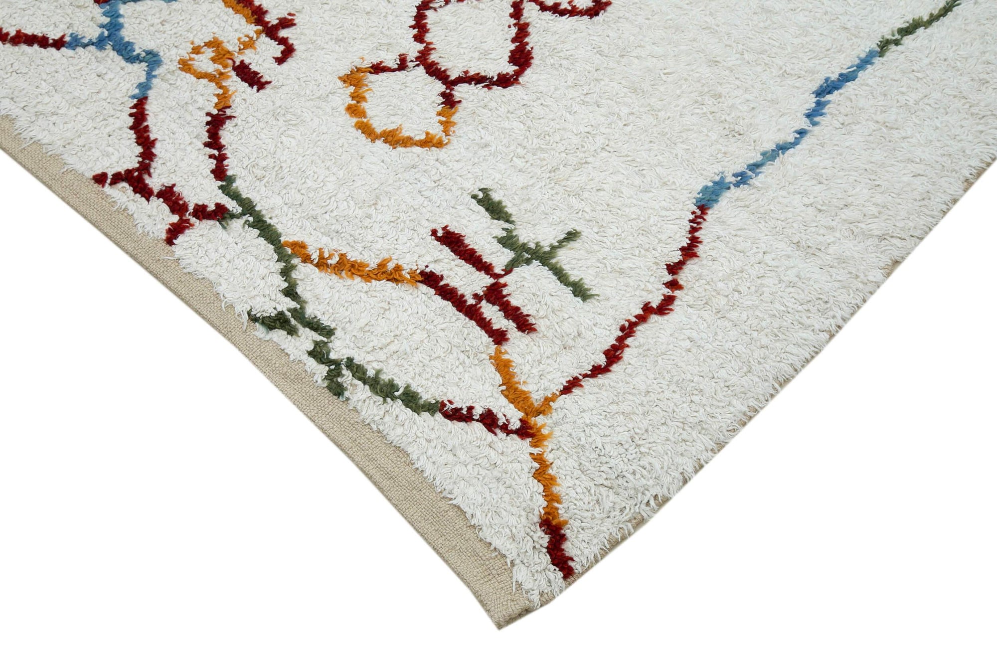 8 x 9 White Moroccan Rug - 3150