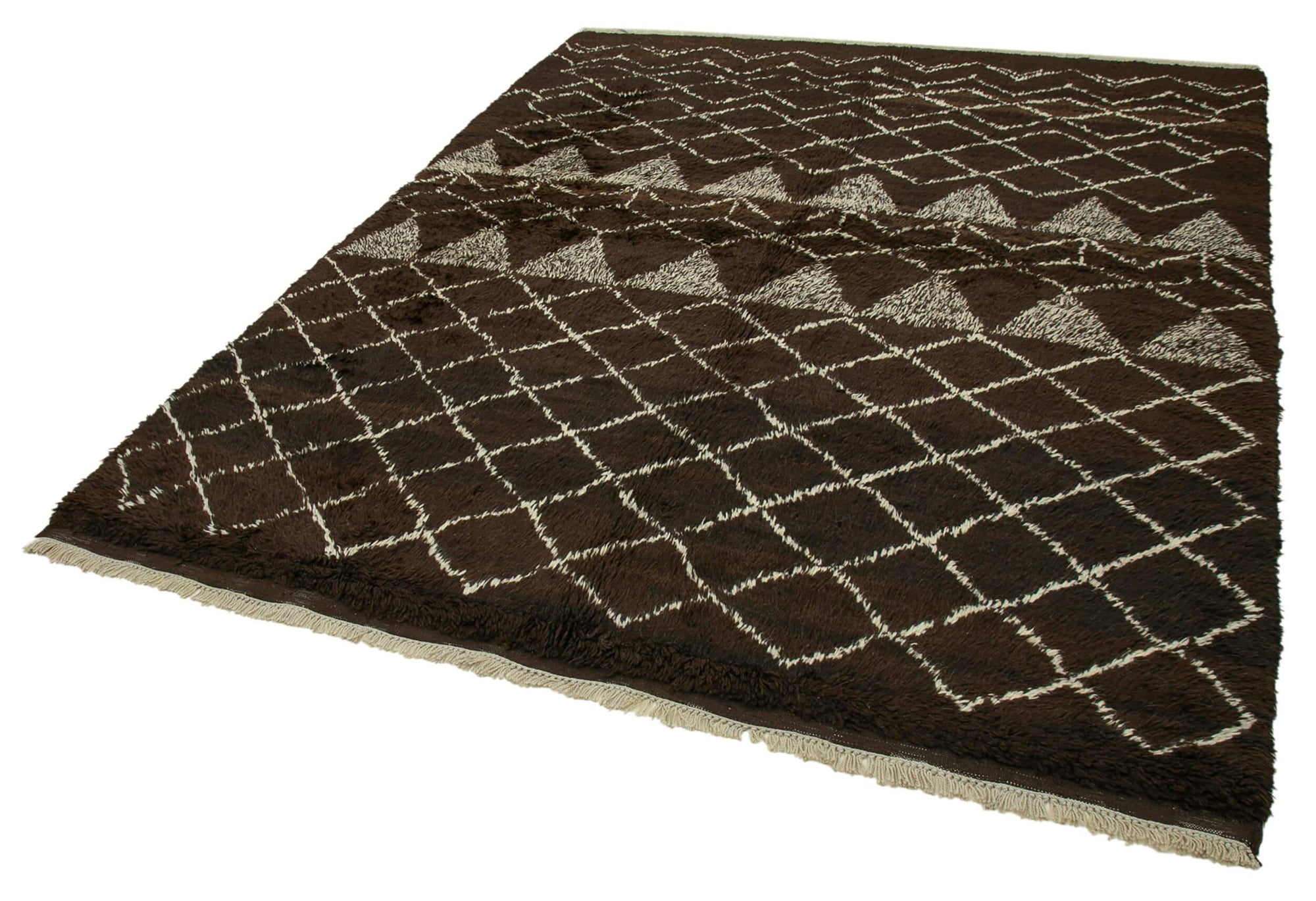 7 x 9 Brown Moroccan Rug - 3156