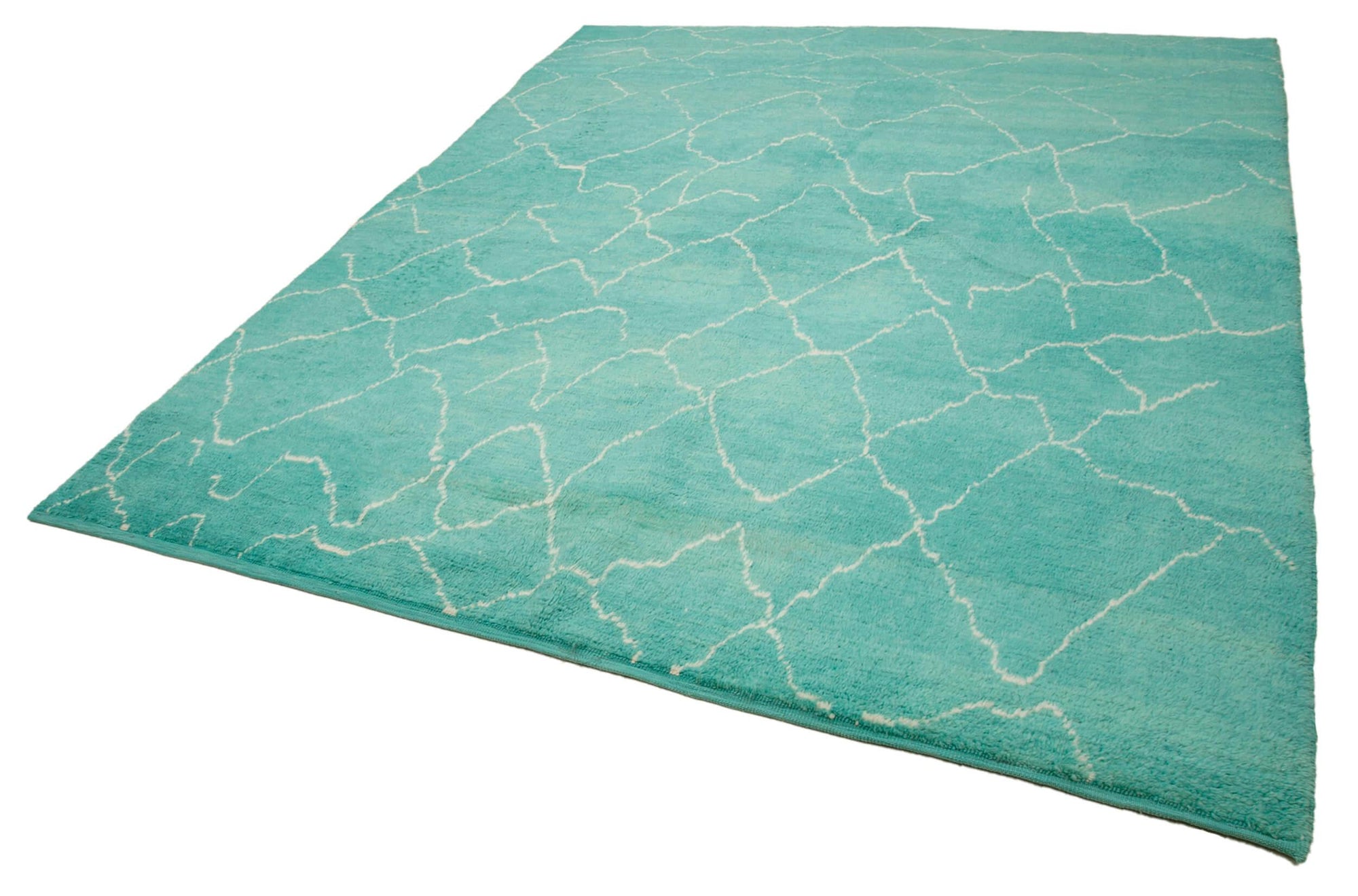 8 x 10 Turquoise Moroccan Rug - 3157