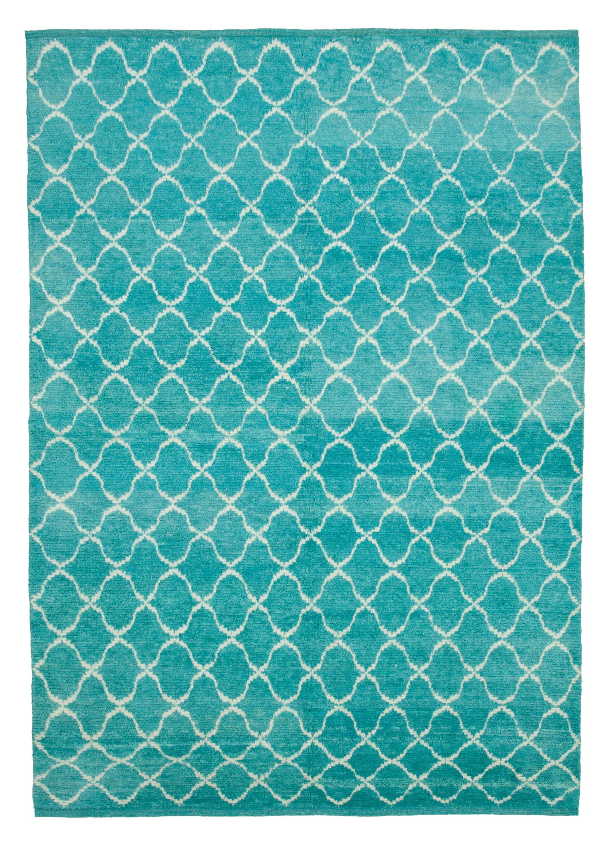 8 x 11 Turquoise Moroccan Rug - 3165