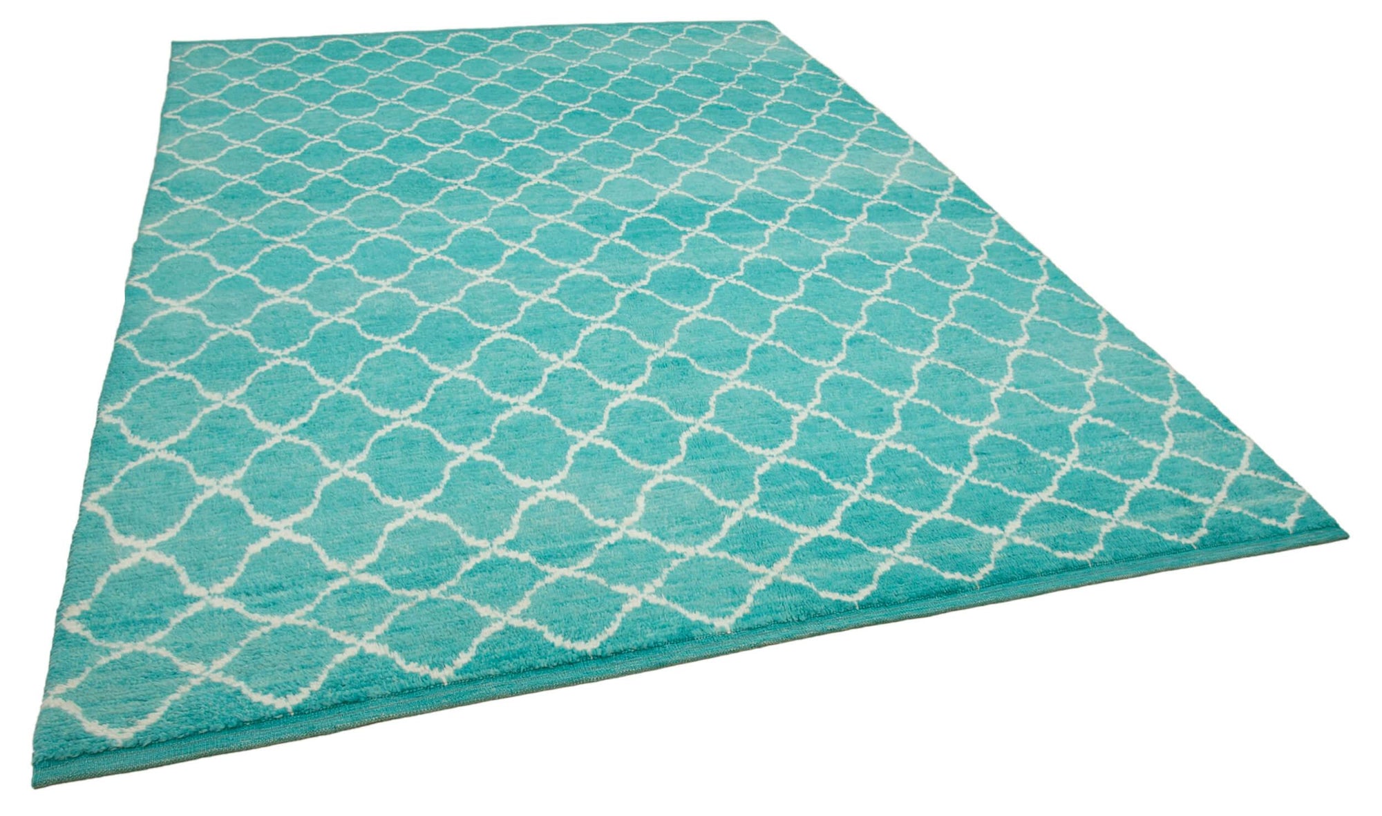 8 x 11 Turquoise Moroccan Rug - 3165