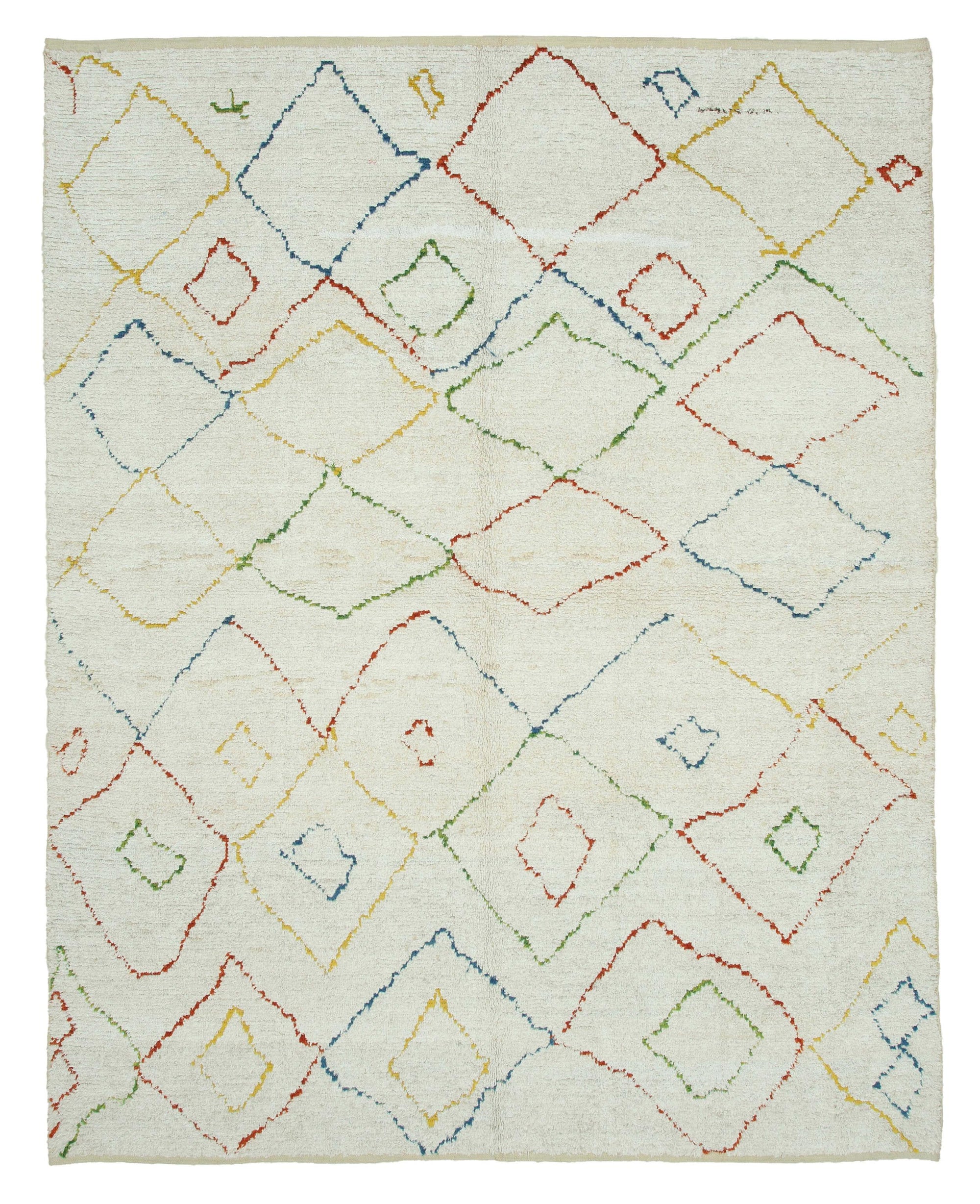 8 x 10 White Moroccan Rug - 3166