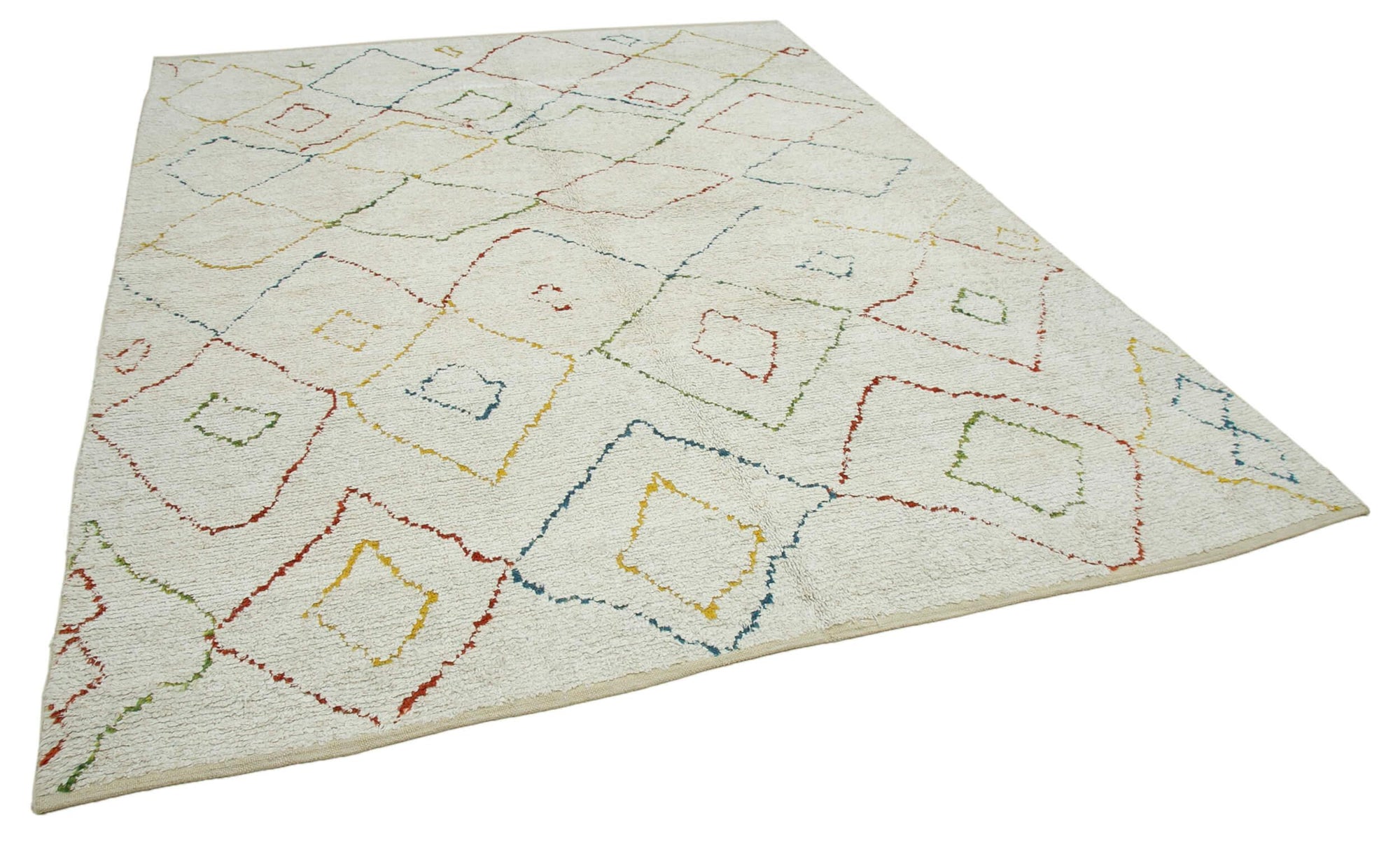 8 x 10 White Moroccan Rug - 3166