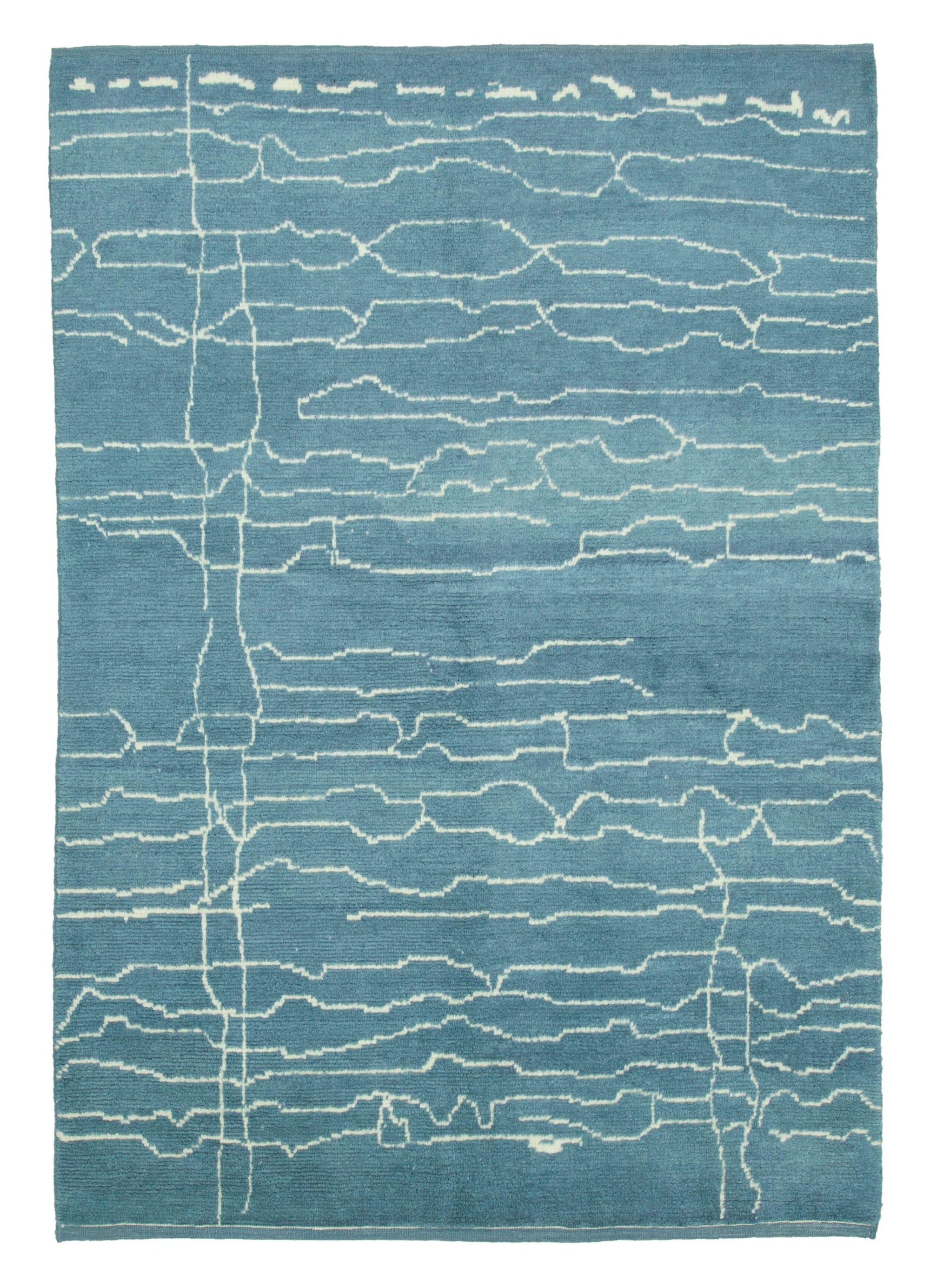 6 x 9 Blue Moroccan Rug - 3168