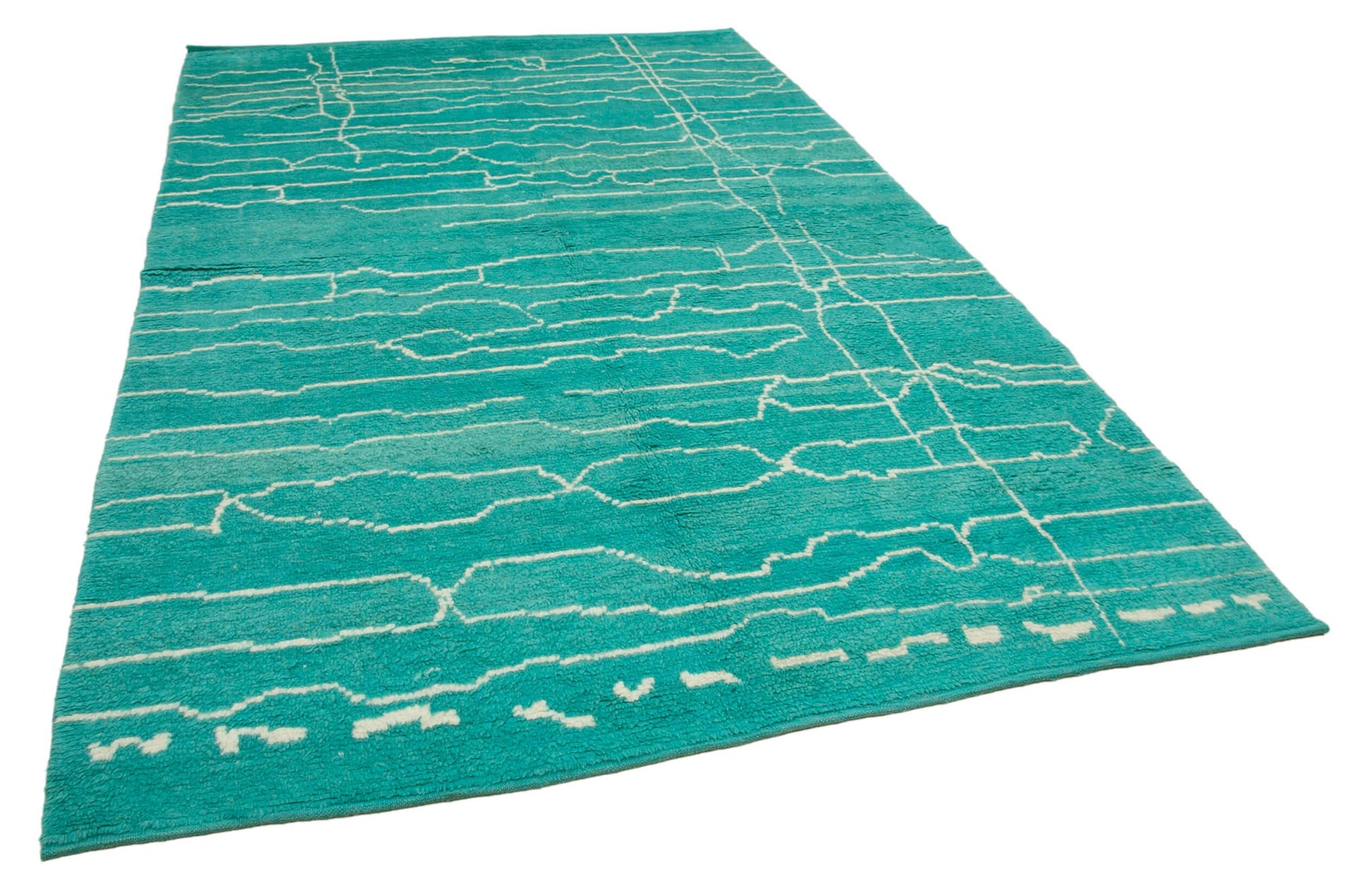 6 x 10 Turquoise Moroccan Rug - 3169