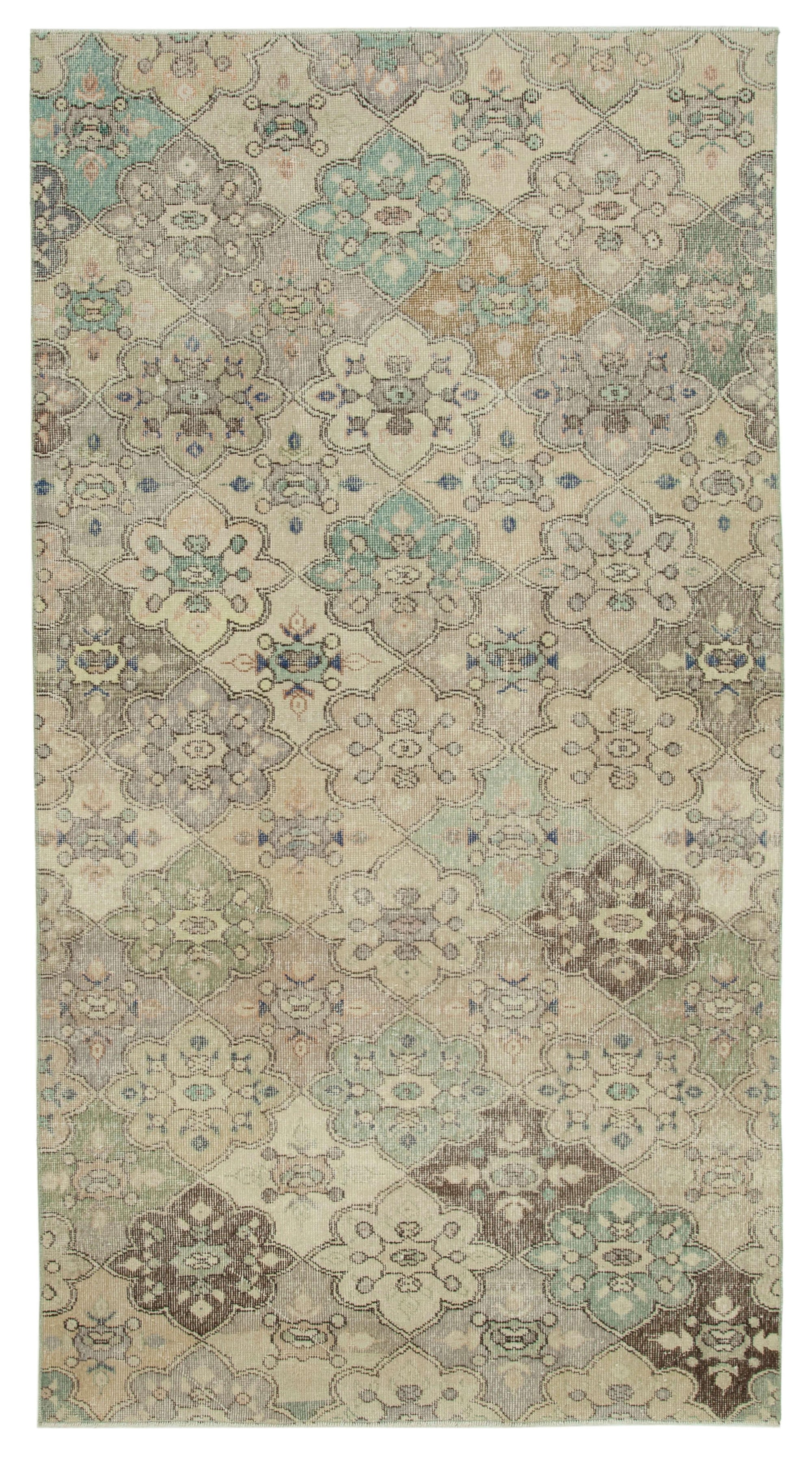 5 x 9 Beige Bohemian Rug  - 3178