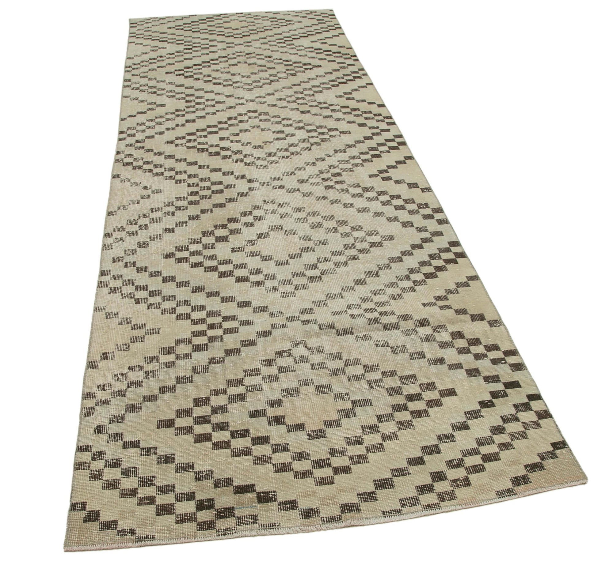 4 x 11 Beige Bohemian Runner Rug - 3190