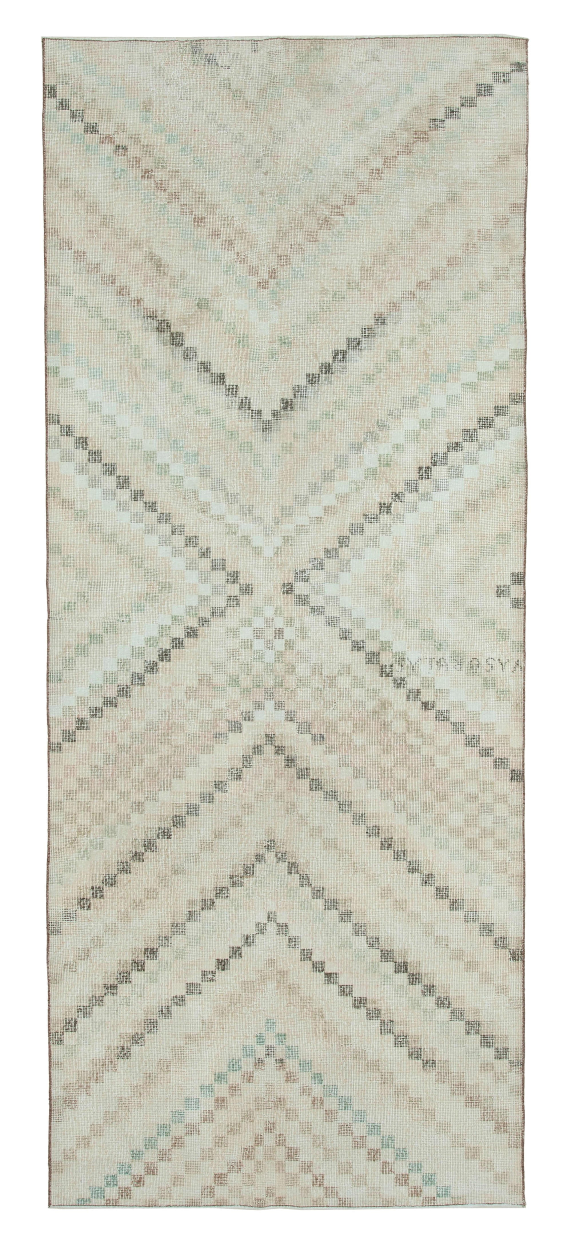 4 x 10 Beige Bohemian Runner Rug - 3191