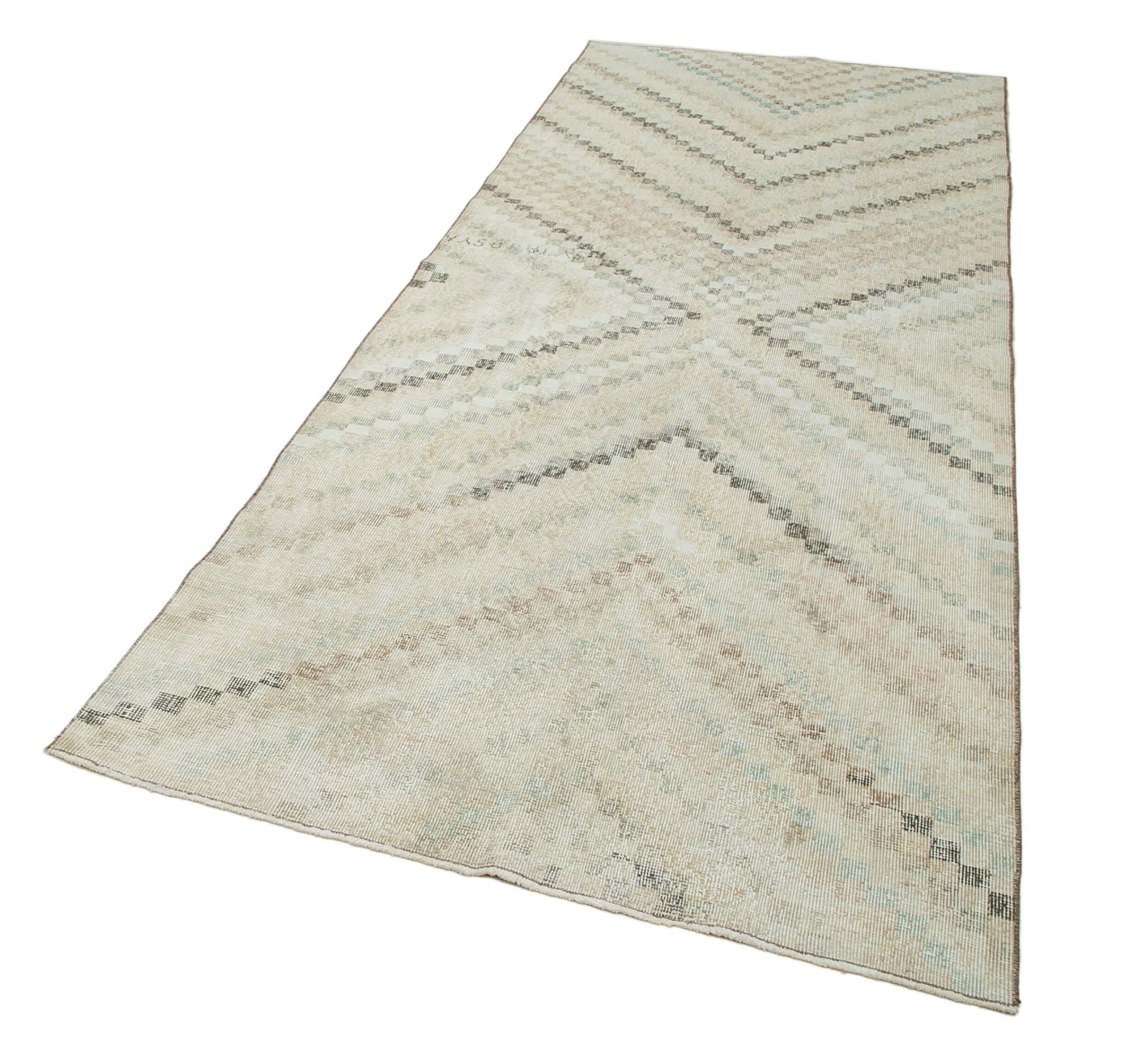 4 x 10 Beige Bohemian Runner Rug - 3191