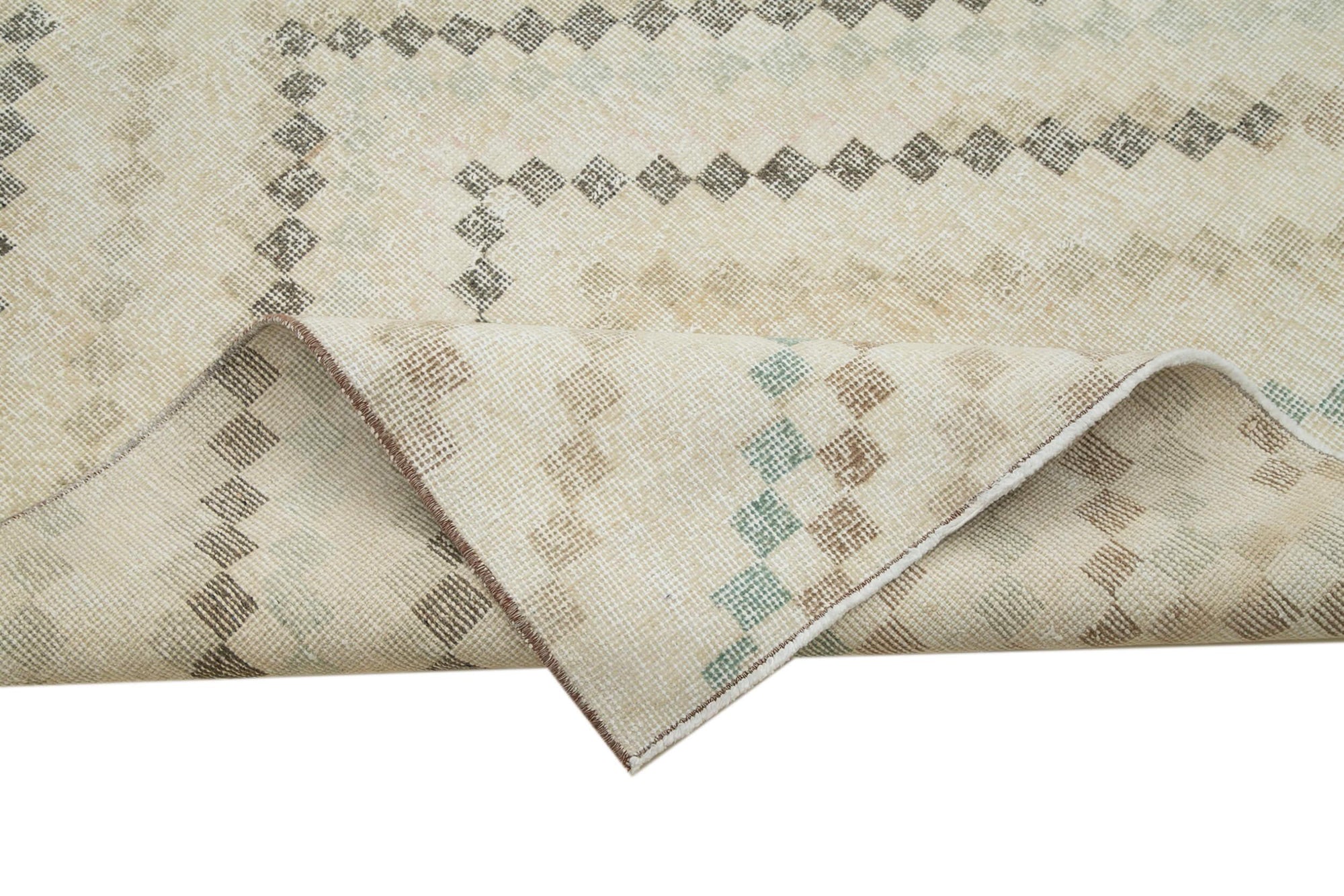 4 x 10 Beige Bohemian Runner Rug - 3191