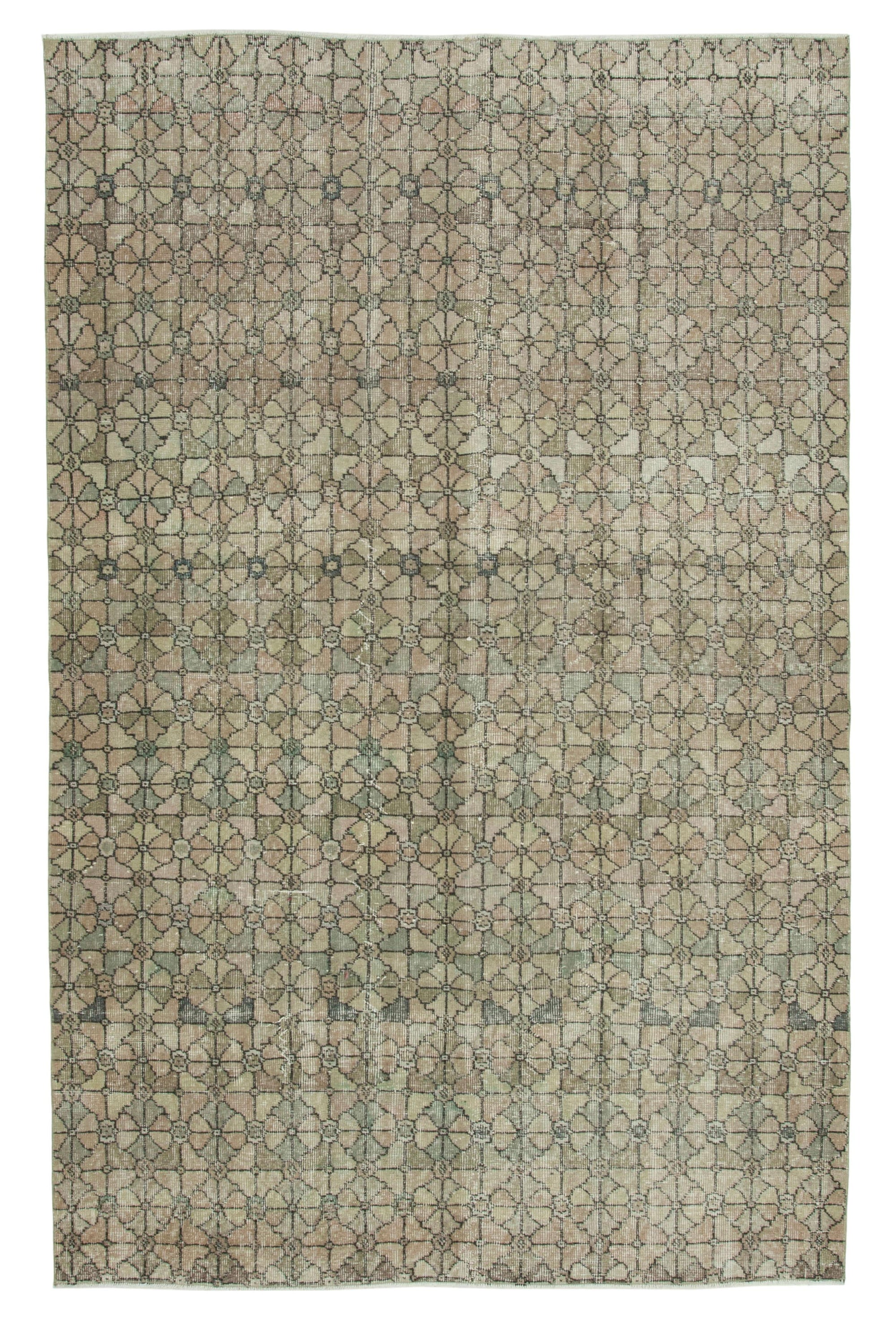 6 x 9 Brown Bohemian Rug  - 3214