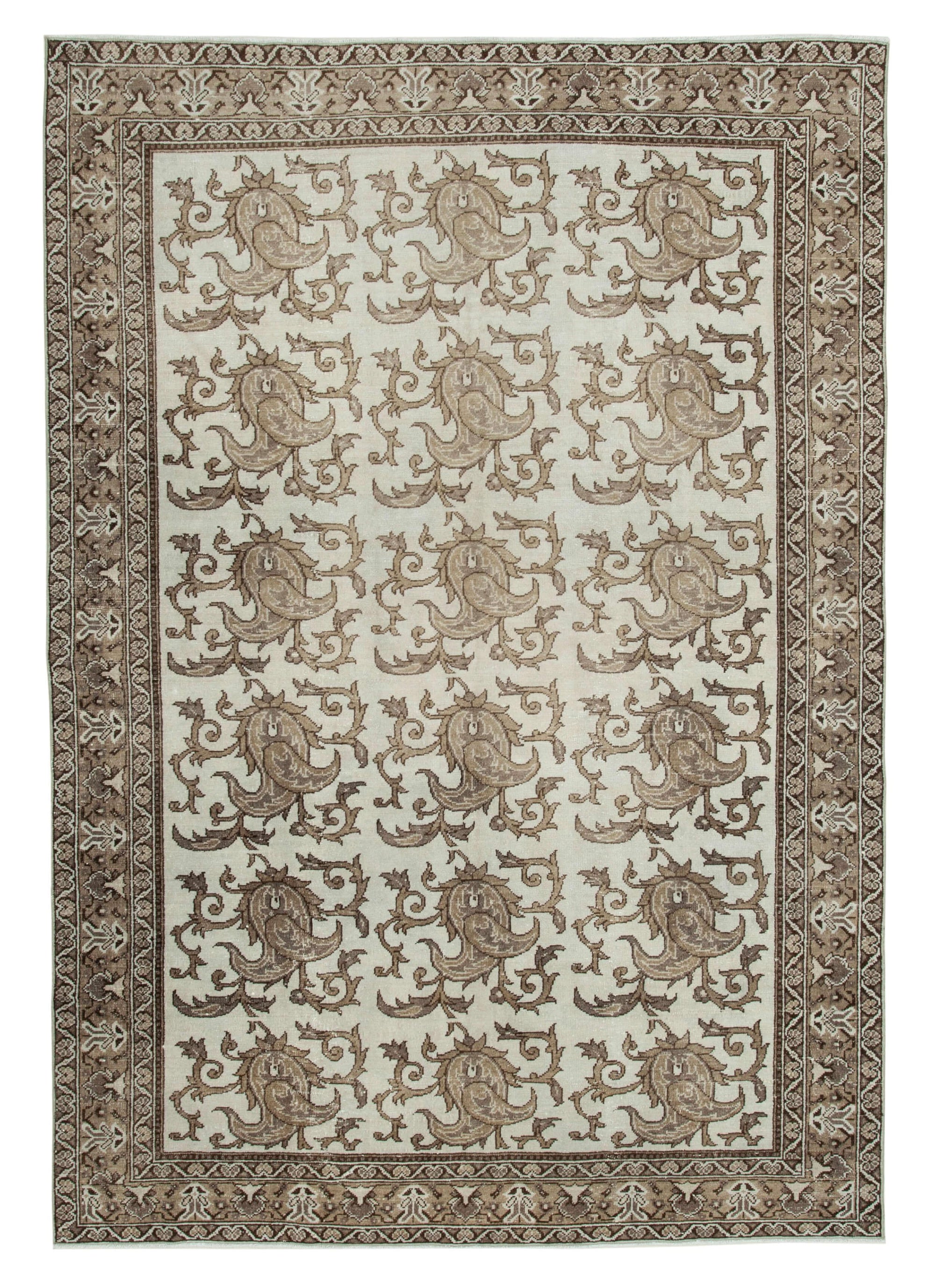 7 x 9 Brown Bohemian Rug  - 3226