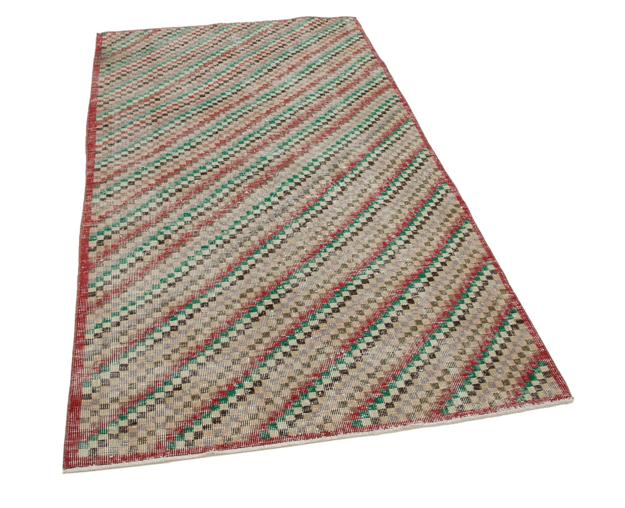 4 x 7 Red Boho Rug - 3244