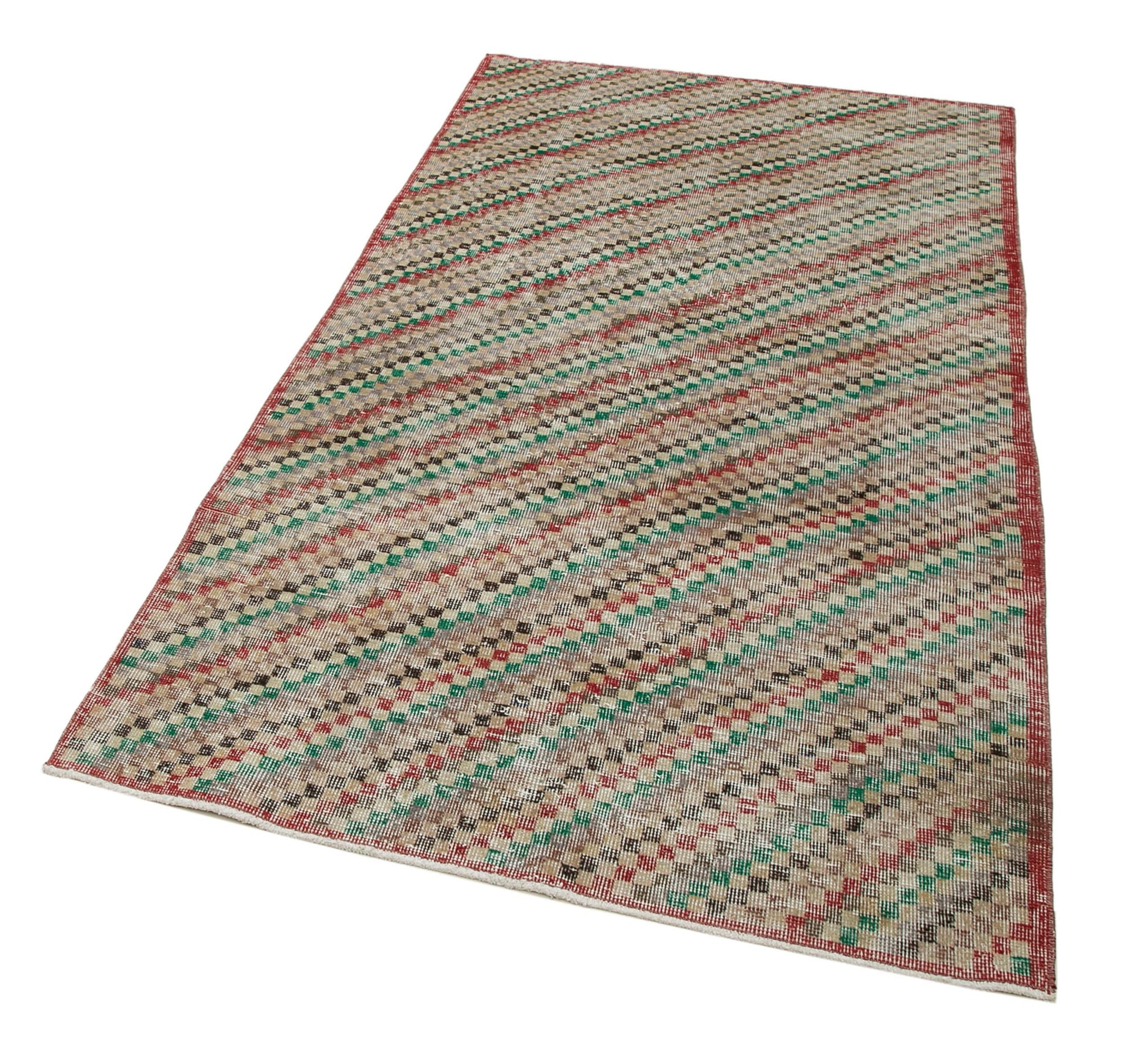 4 x 7 Red Boho Rug - 3244