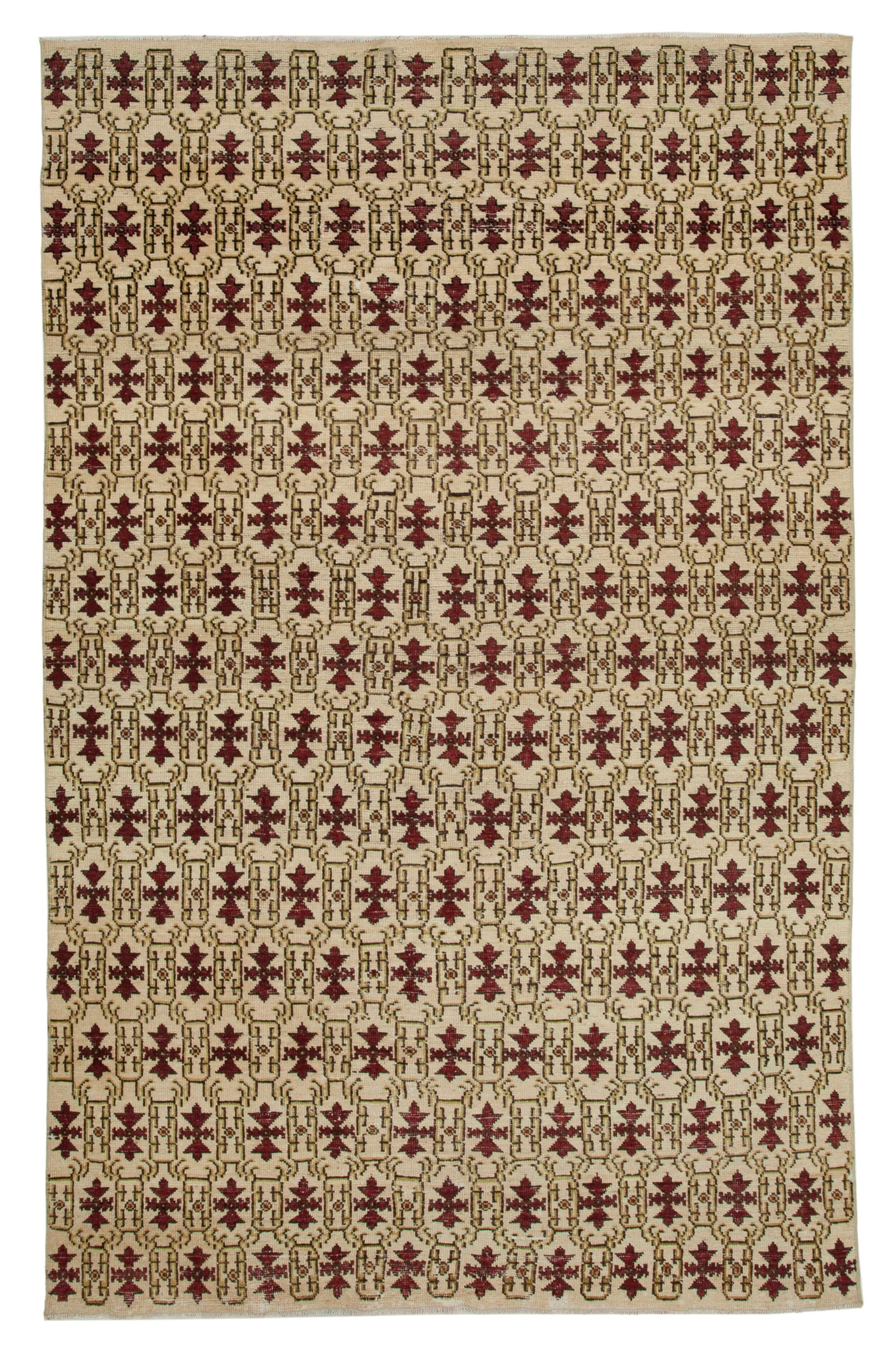 6 x 9 Red Bohemian Rug  - 3245