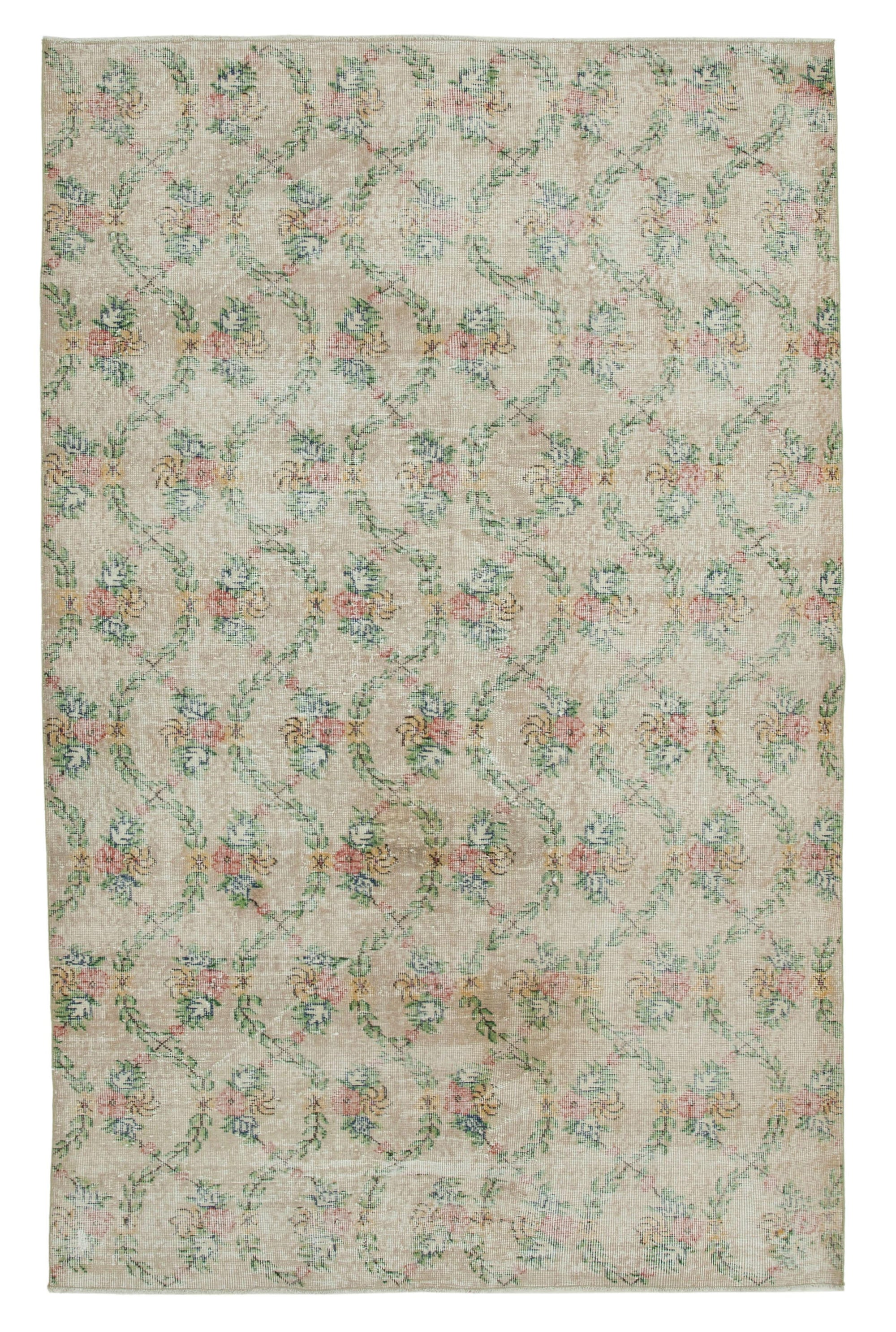 5 x 8 Beige Bohemian Rug  - 3249