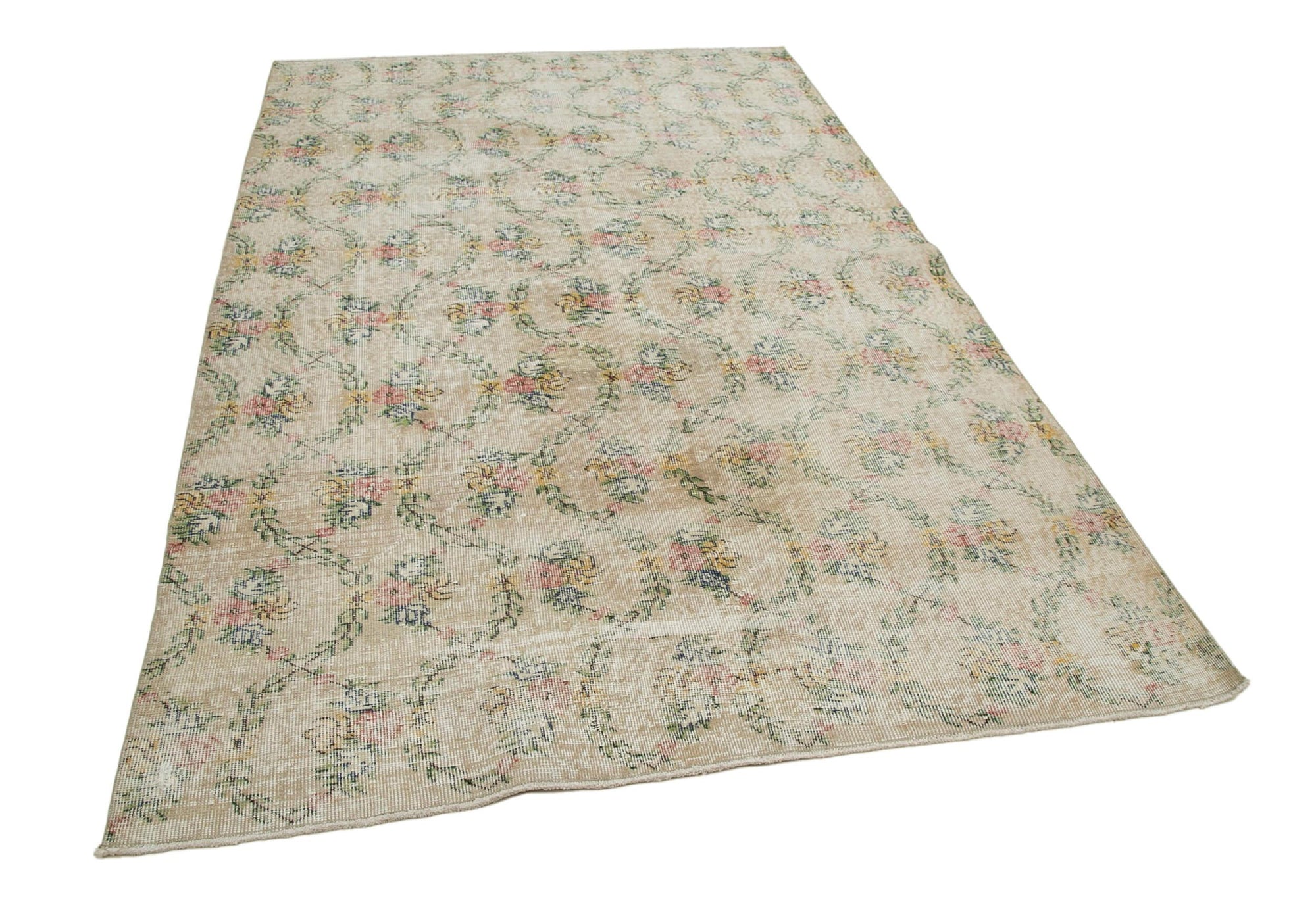 5 x 8 Beige Bohemian Rug  - 3249