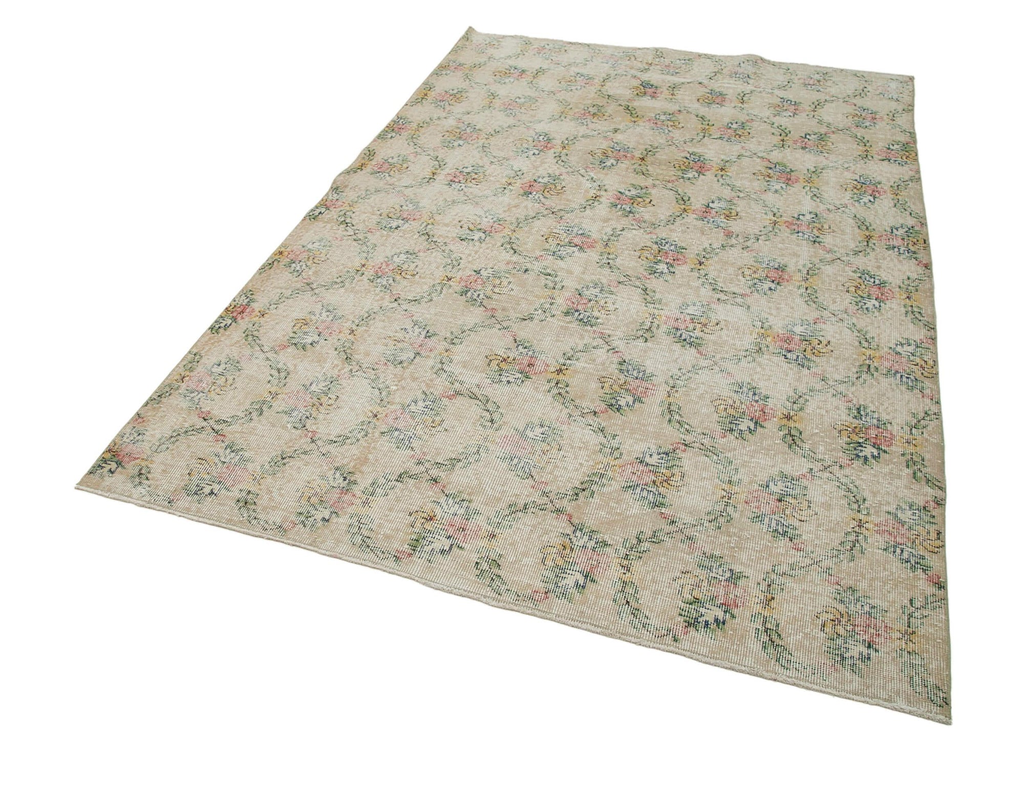 5 x 8 Beige Bohemian Rug  - 3249