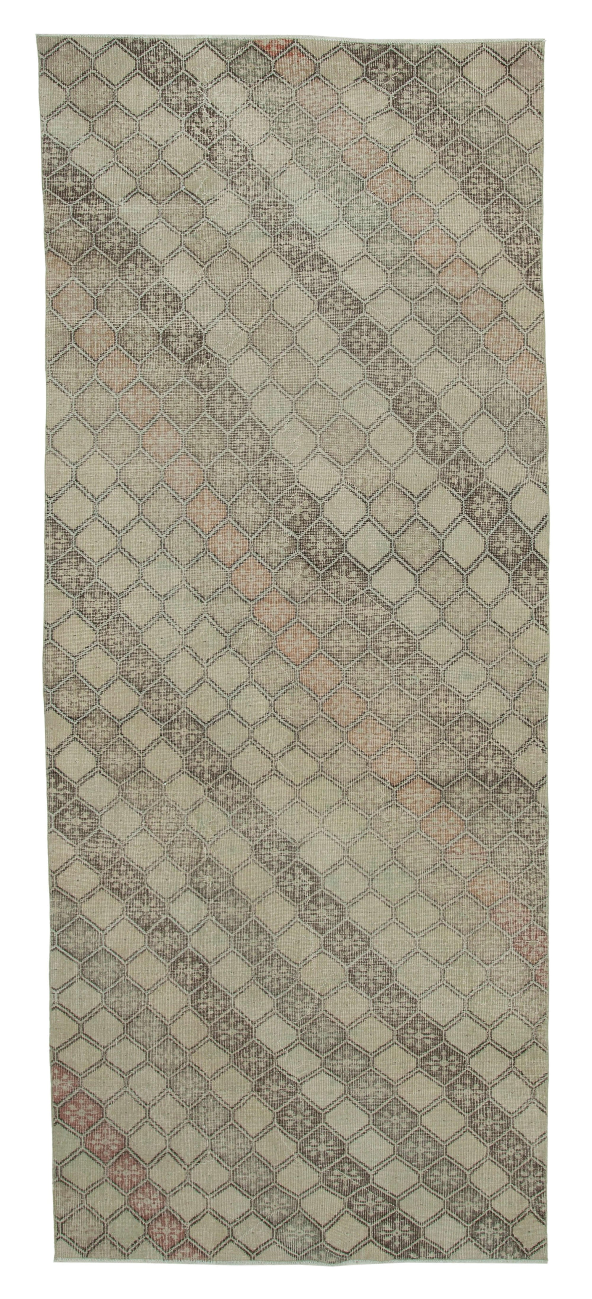 4 x 11 Beige Bohemian Runner Rug - 3286