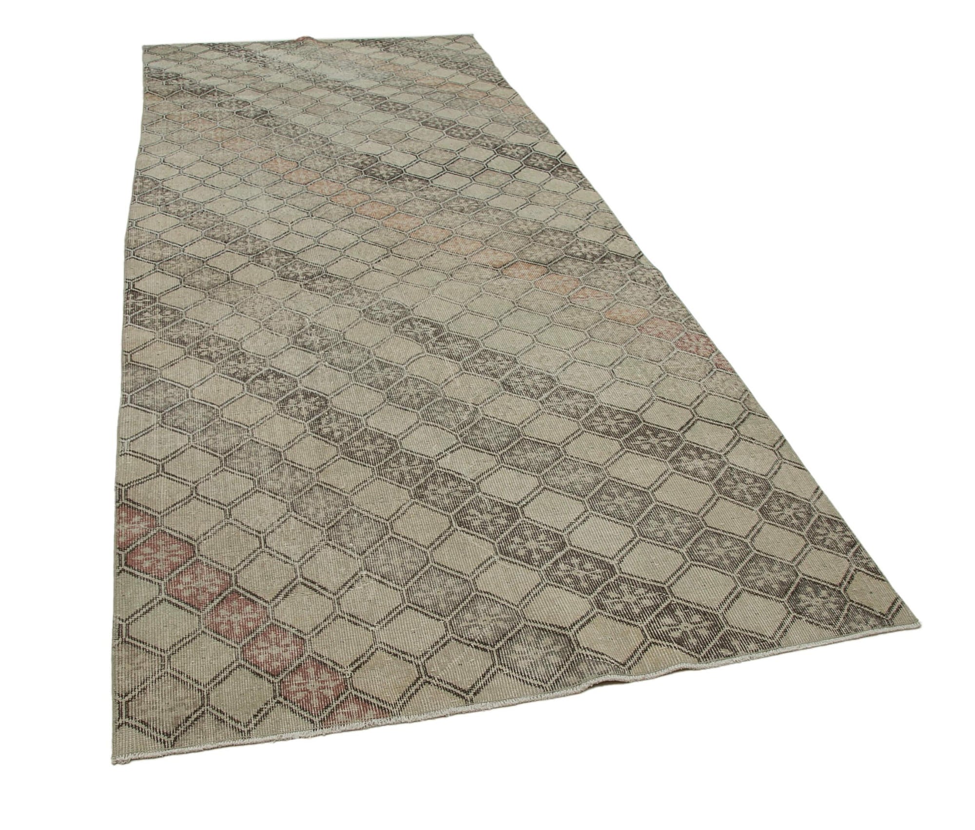 4 x 11 Beige Bohemian Runner Rug - 3286