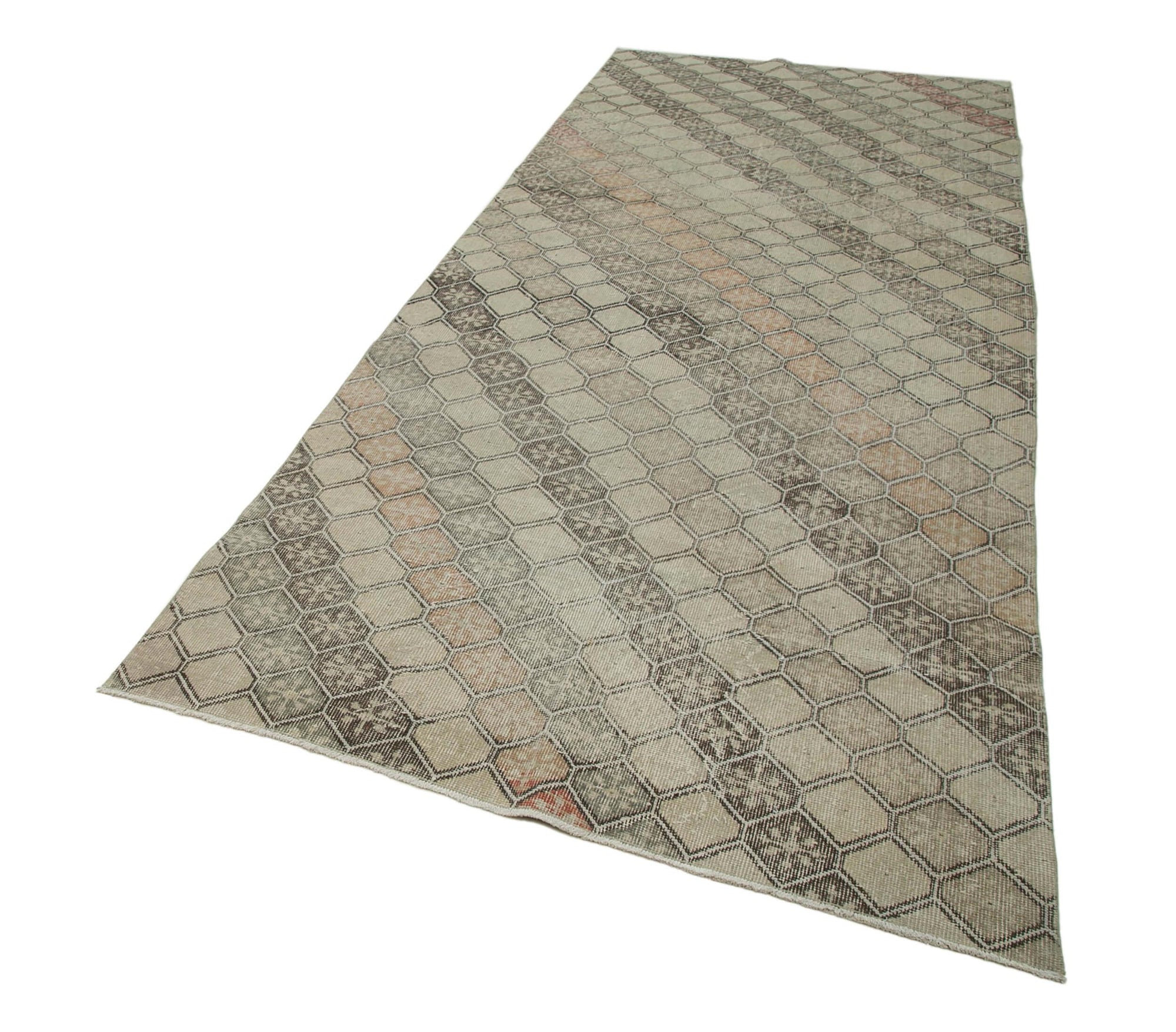 4 x 11 Beige Bohemian Runner Rug - 3286