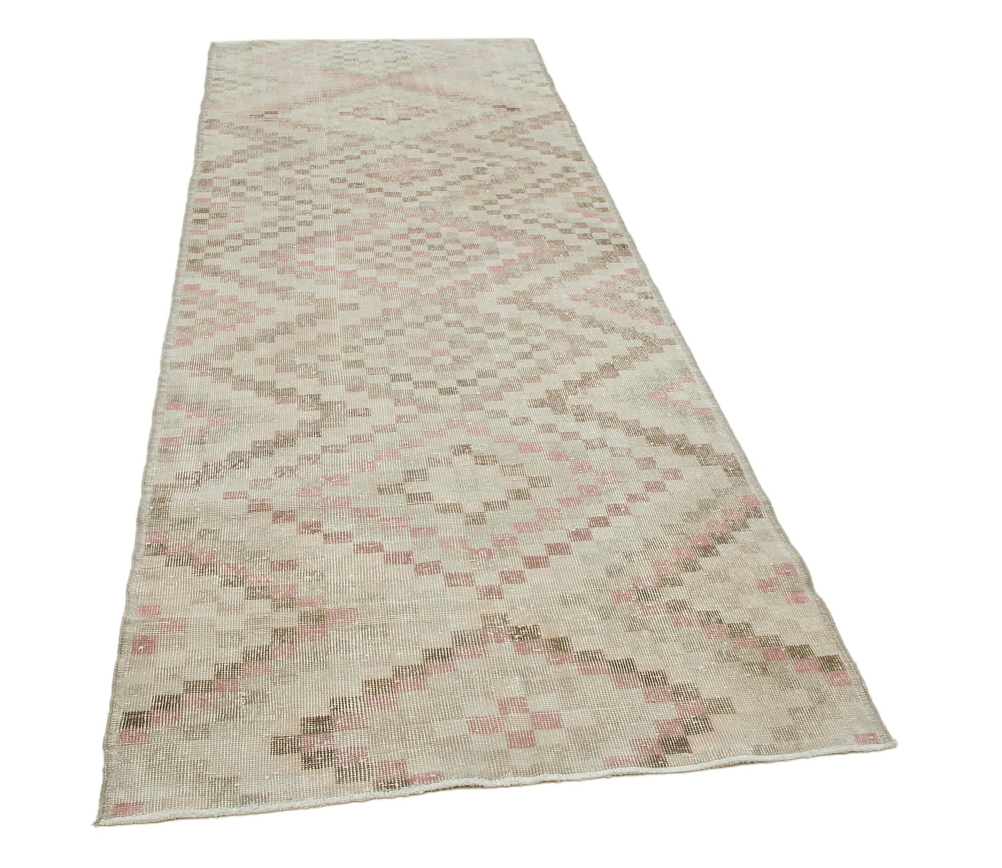 4 x 10 Beige Bohemian Runner Rug - 3288