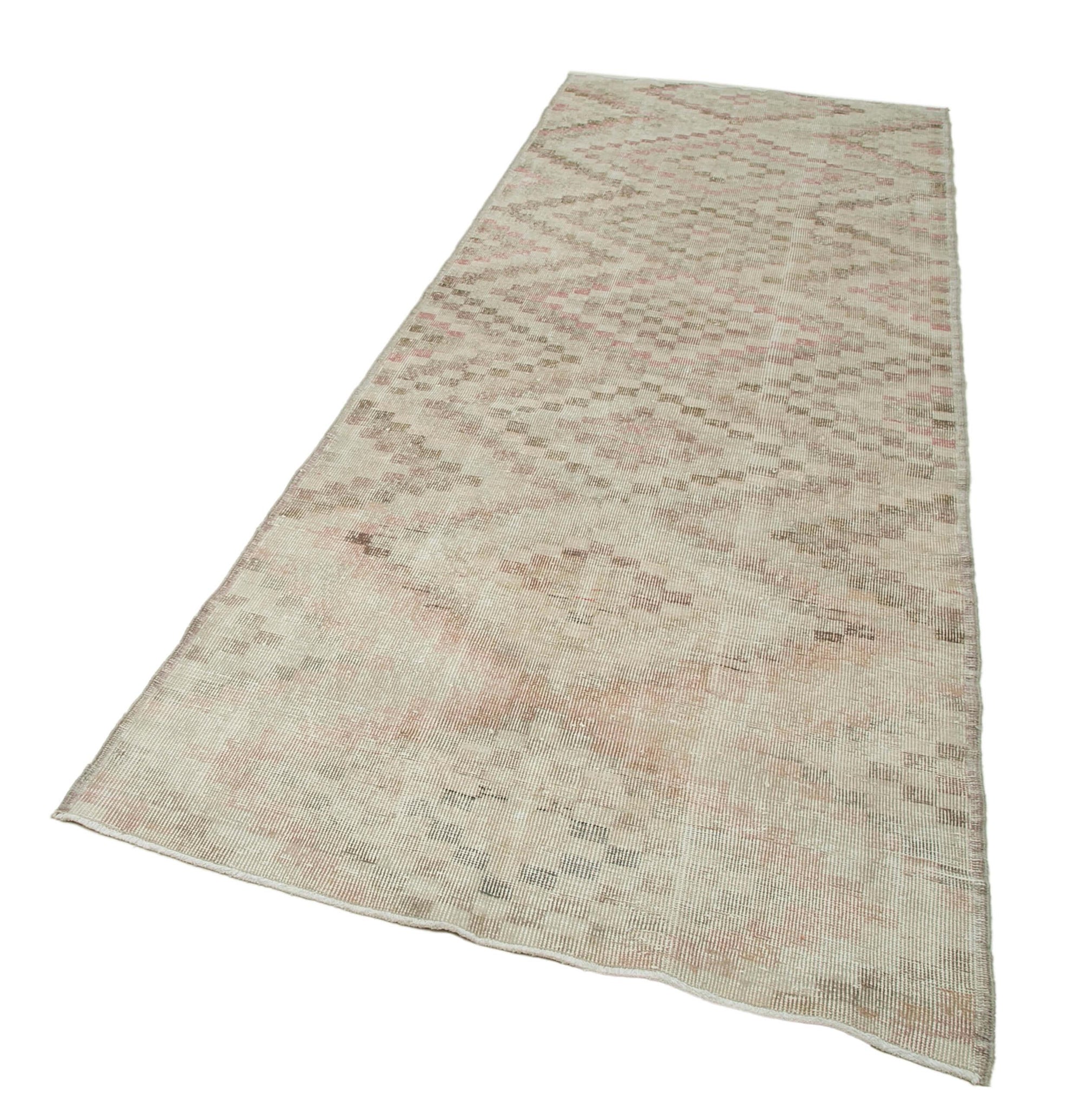 4 x 10 Beige Bohemian Runner Rug - 3288